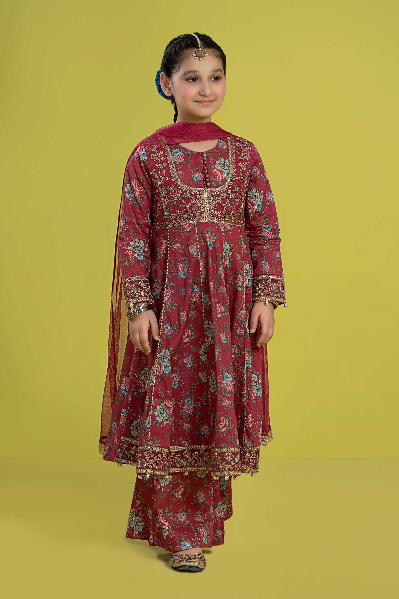 3 Piece Embroidered Lawn Suit - Kids Clothing - available at Maria Faisal in UK and USA.