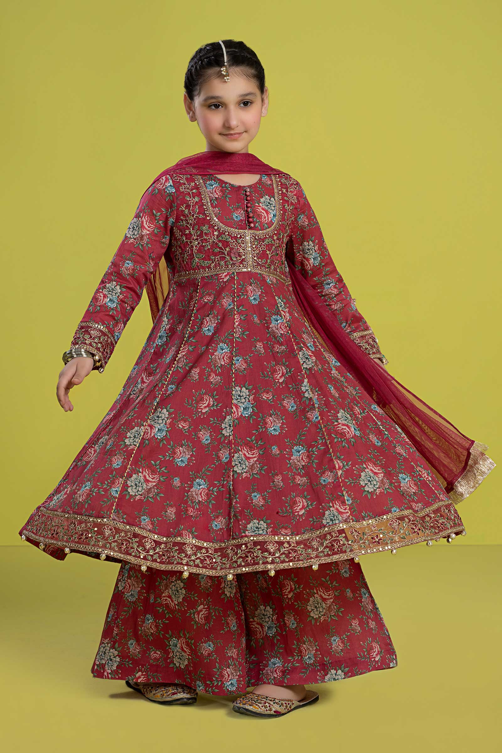 Maria B | 3 Piece Embroidered Lawn Suit | MKD-EF24-32 - by - Libasekhas UK - Registered Vendor of : Maria B - 100% Original Designer Dresss
