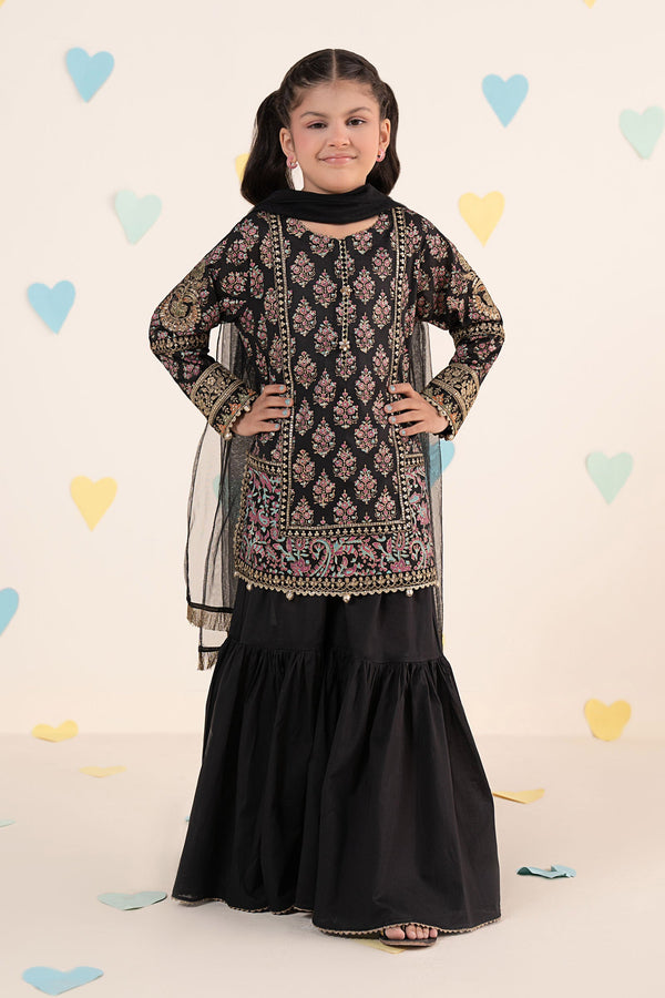 kids-clothes-mkd-ea24-01r1-black by Maria B Kids - Designer Dress  - Type : KidsClothes - Available at Libasekhas UK - 100% Original 