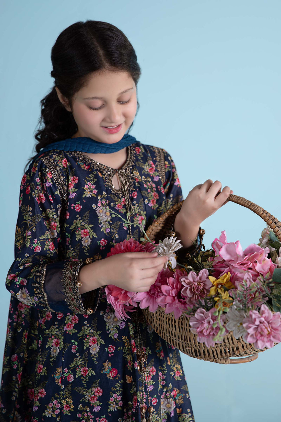 Maria B | 3 Piece Printed Lawn Suit | MKD-EA24-21 - by - Libasekhas UK - Registered Vendor of : Maria B - 100% Original Designer Dresss
