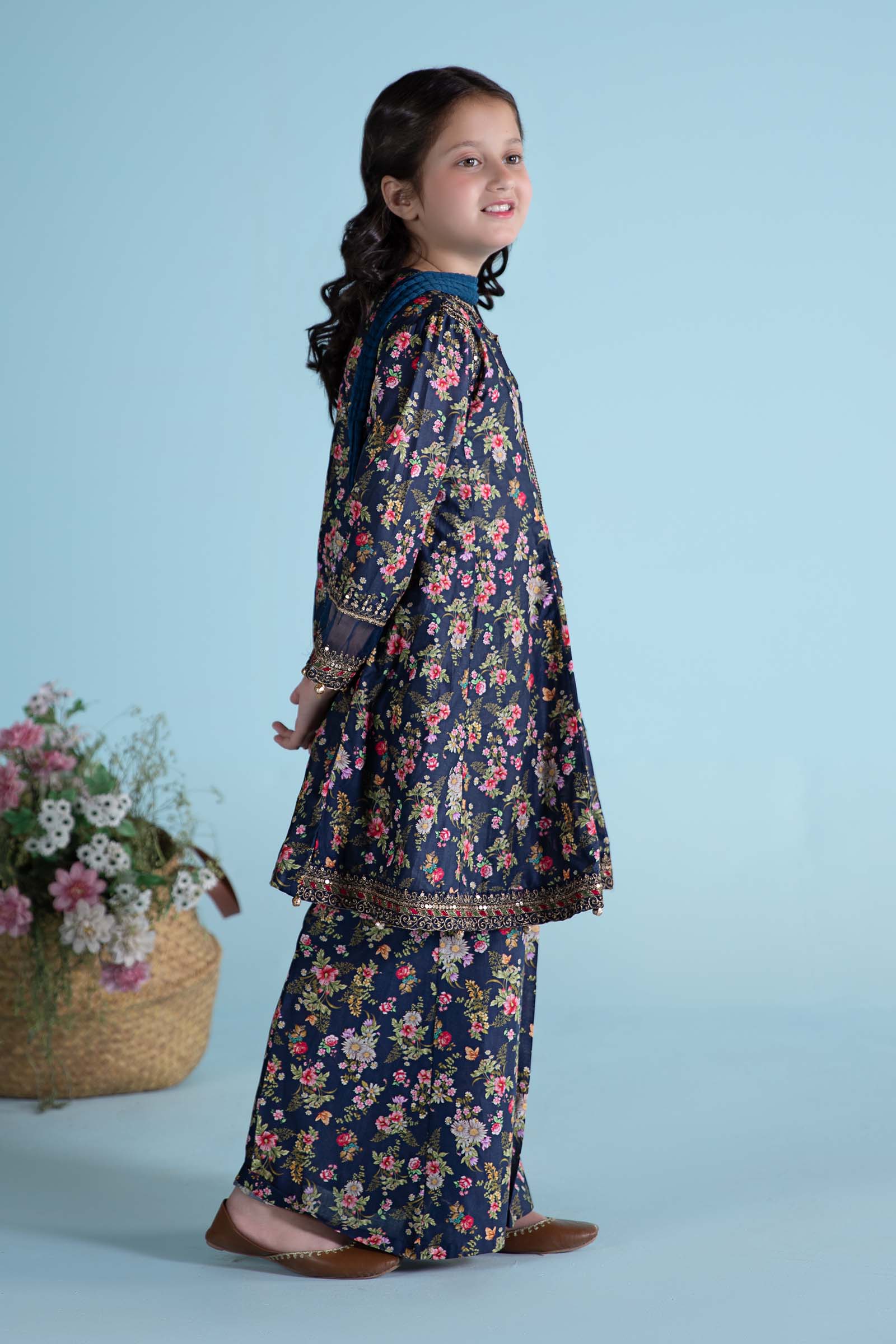 Maria B | 3 Piece Printed Lawn Suit | MKD-EA24-21 - by - Libasekhas UK - Registered Vendor of : Maria B - 100% Original Designer Dresss