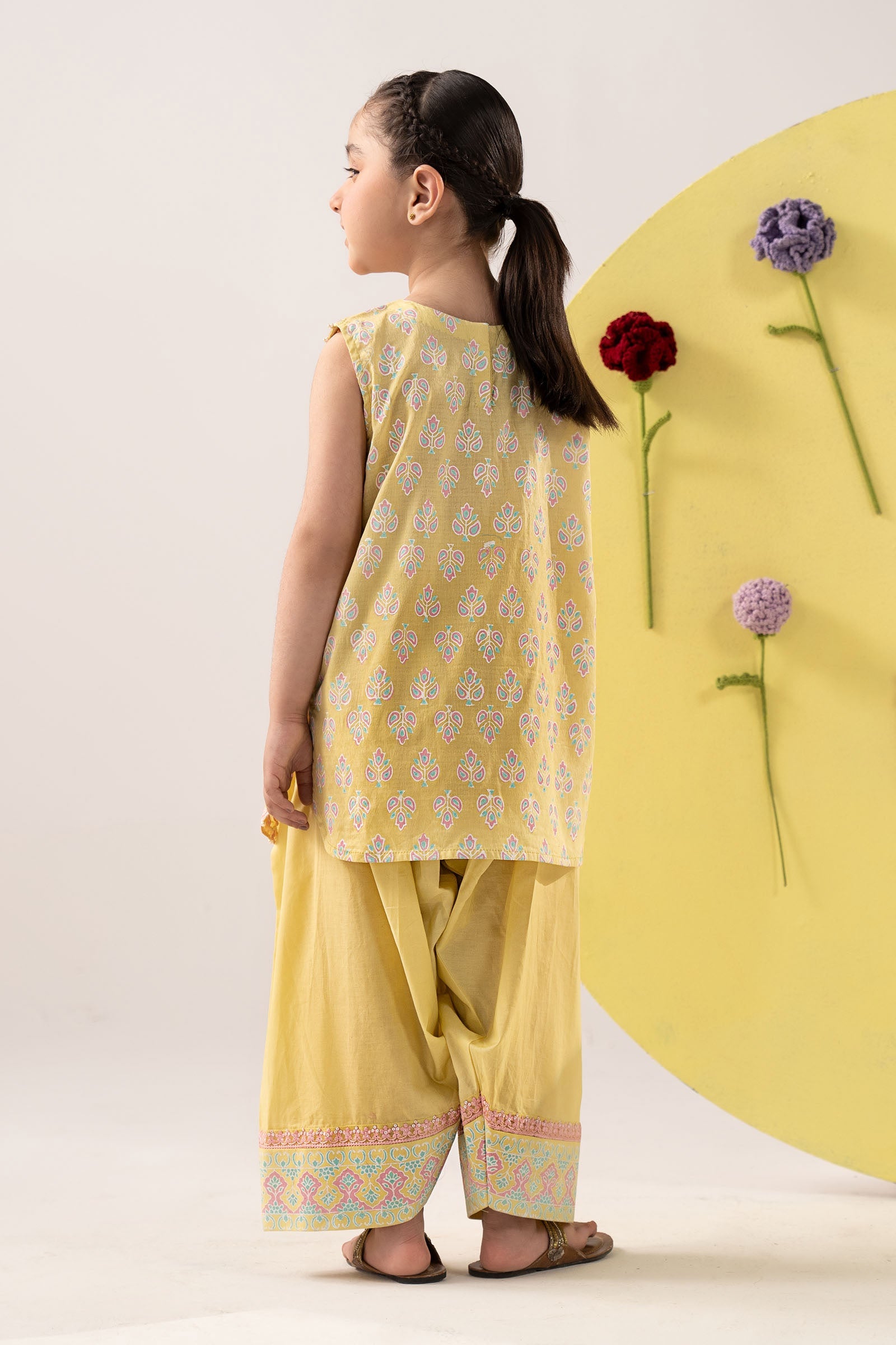 kids-clothes-mkd-ea26-02-yellow by Maria B Kids - Designer Dress  - Type : KidsClothes - Available at Libasekhas UK - 100% Original 