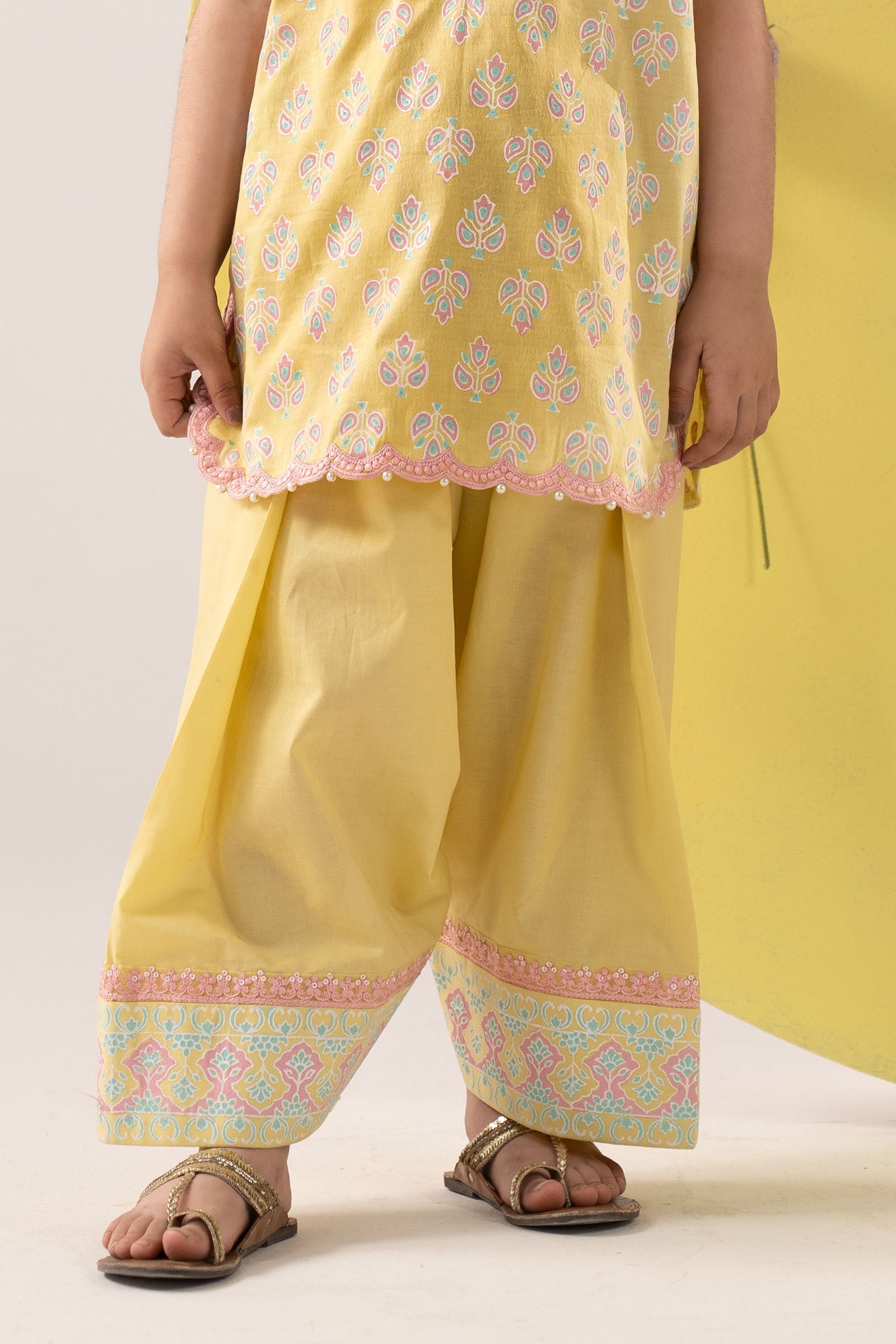 kids-clothes-mkd-ea26-02-yellow by Maria B Kids - Designer Dress  - Type : KidsClothes - Available at Libasekhas UK - 100% Original 