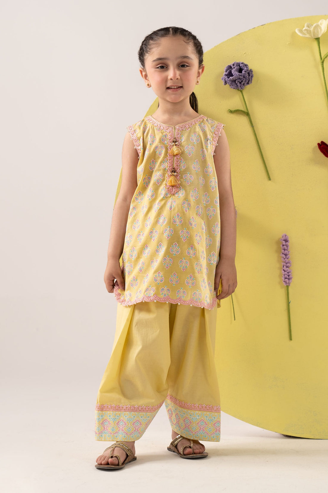 kids-clothes-mkd-ea26-02-yellow by Maria B Kids - Designer Dress  - Type : KidsClothes - Available at Libasekhas UK - 100% Original 