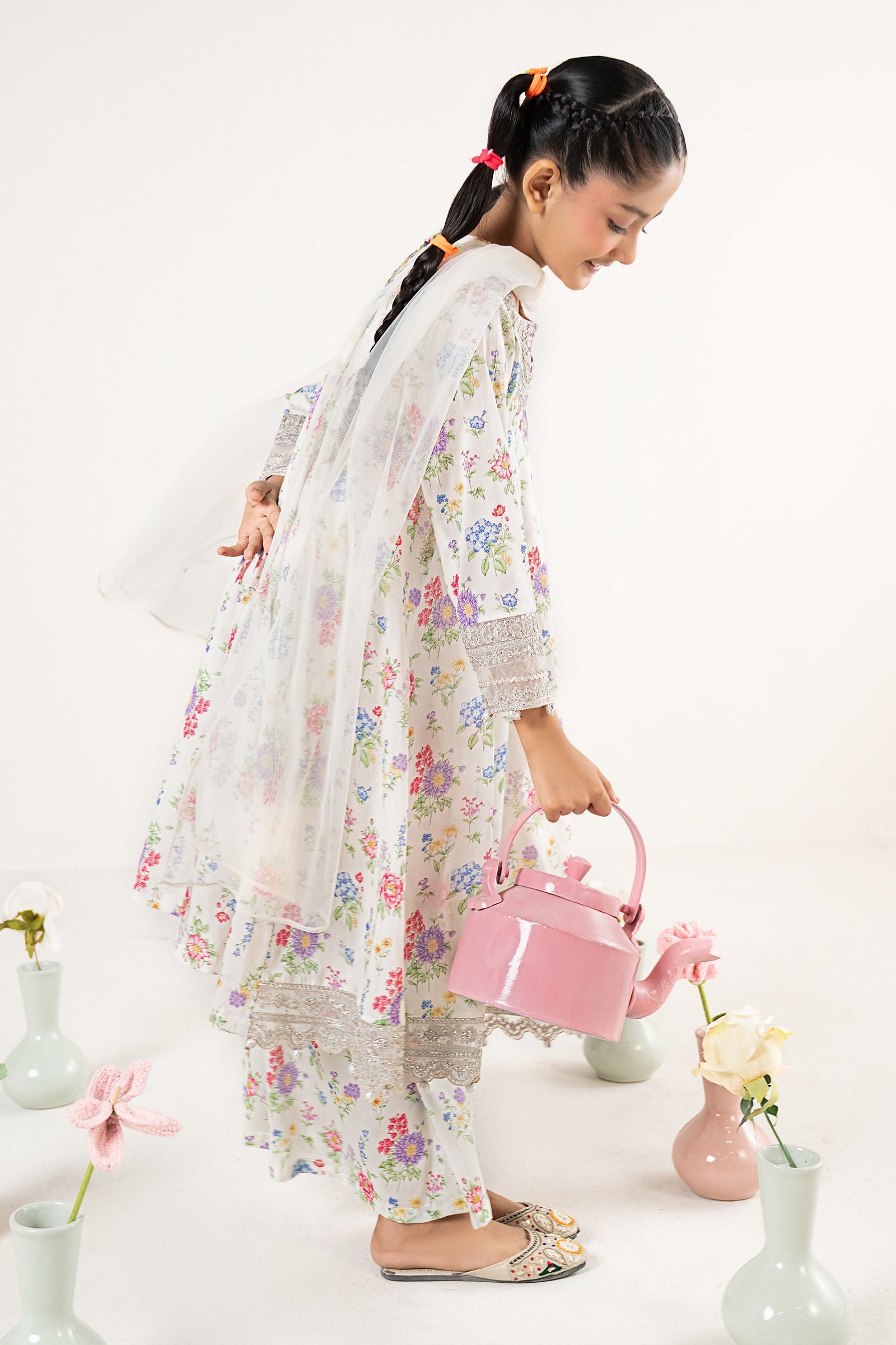 kids-clothes-mkd-ea25-03r1-white by Maria B Kids - Designer Dress  - Type : KidsClothes - Available at Libasekhas UK - 100% Original 