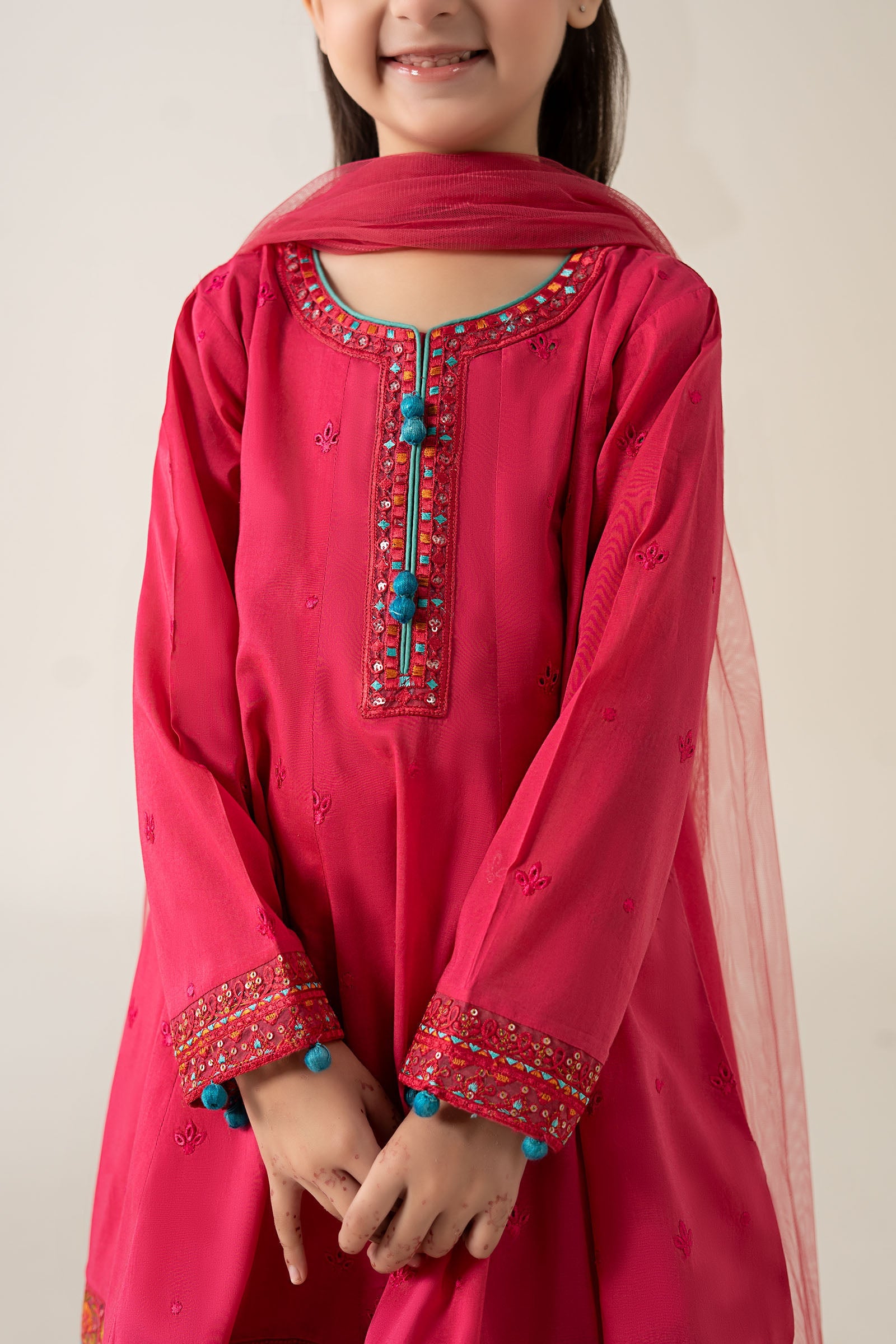 3 Piece Embroidered Lawn Suit - Kids Clothing - available at Maria Faisal in UK and USA.