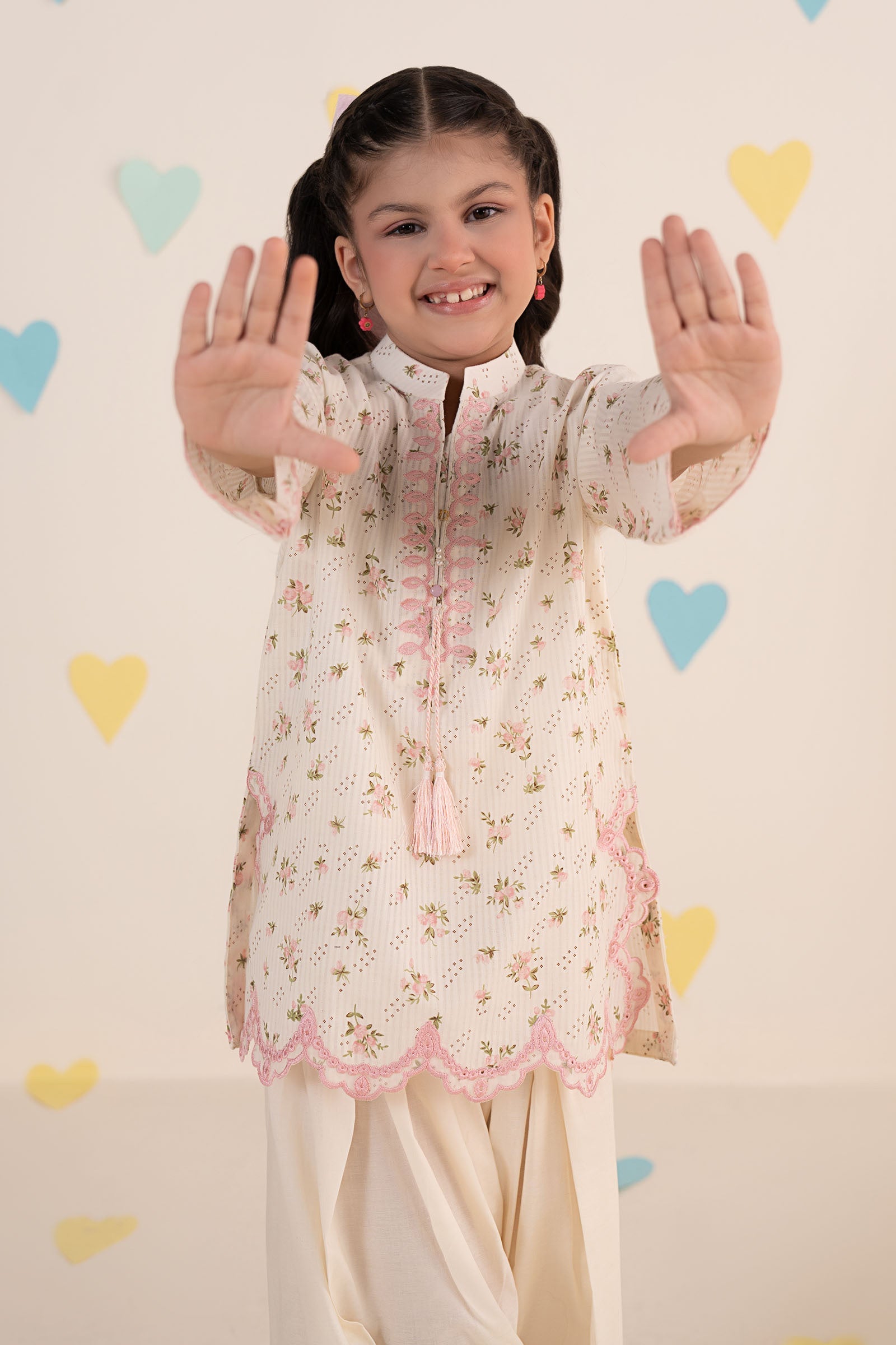 kids-clothes-mkd-ea26-01-light-pink by Maria B Kids - Designer Dress  - Type : KidsClothes - Available at Libasekhas UK - 100% Original 