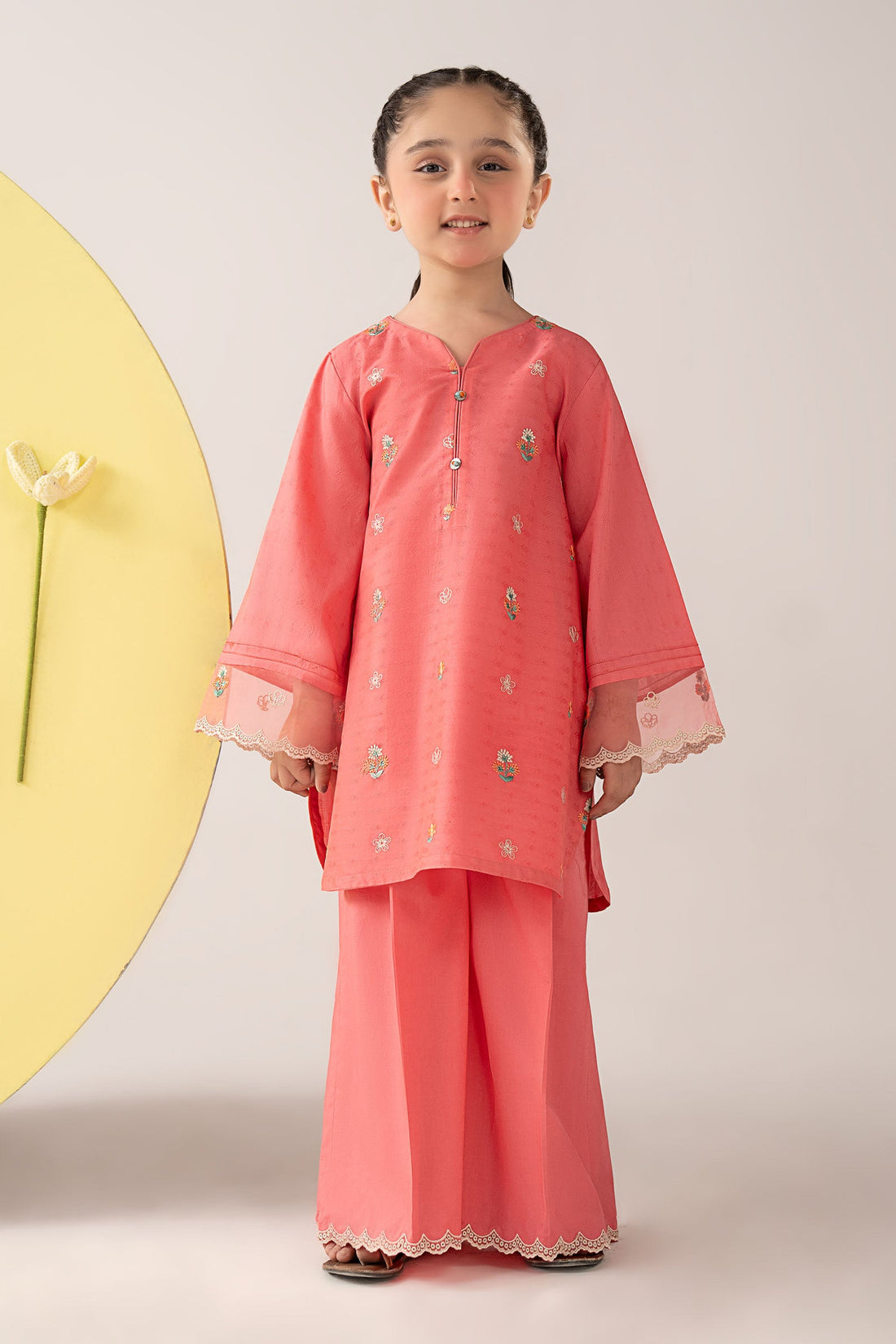 kids-clothes-mkd-ea26-03-pink by Maria B Kids - Designer Dress  - Type : KidsClothes - Available at Libasekhas UK - 100% Original 