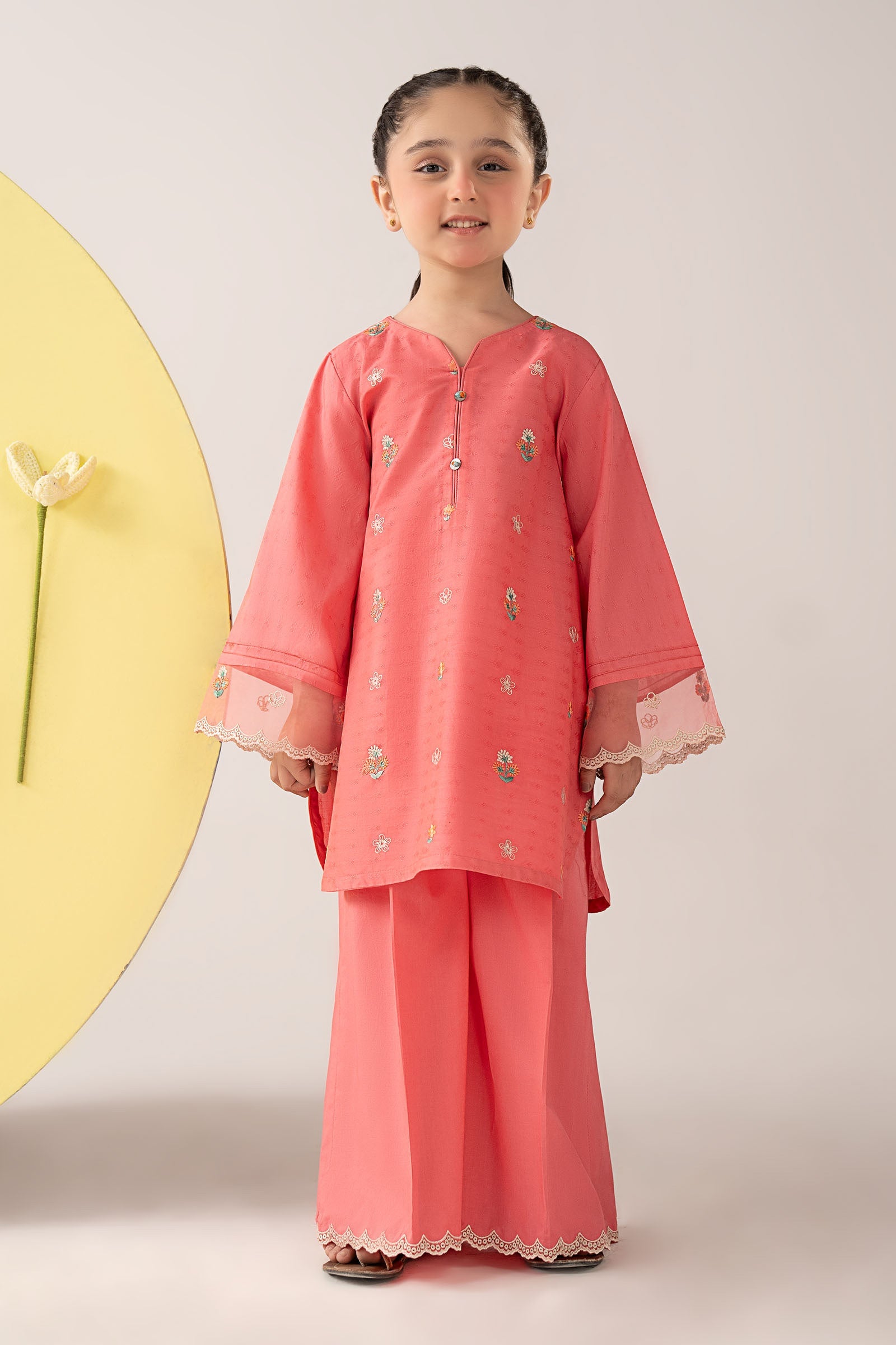 kids-clothes-mkd-ea26-03-pink by Maria B Kids - Designer Dress  - Type : KidsClothes - Available at Libasekhas UK - 100% Original 