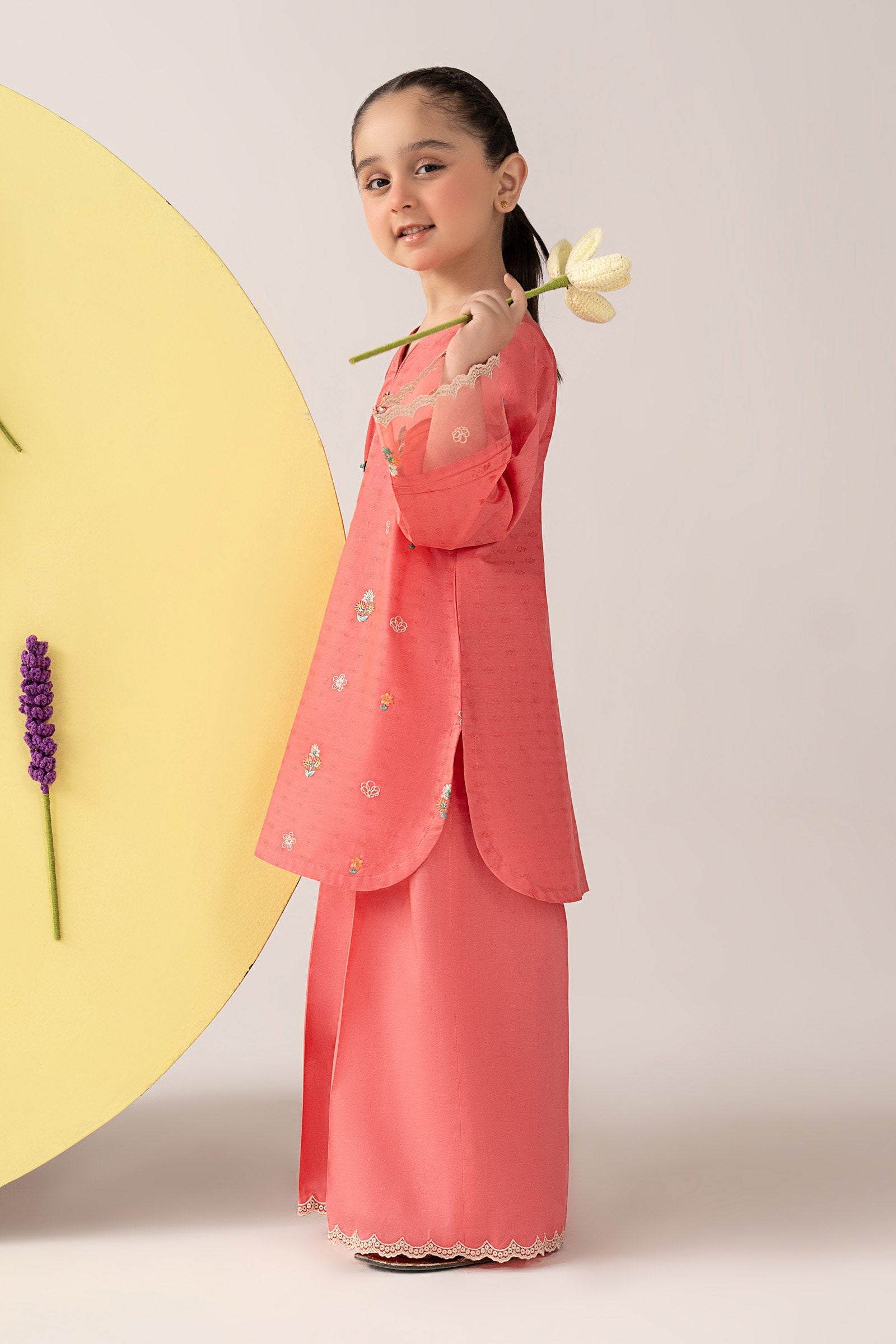 kids-clothes-mkd-ea26-03-pink by Maria B Kids - Designer Dress  - Type : KidsClothes - Available at Libasekhas UK - 100% Original 