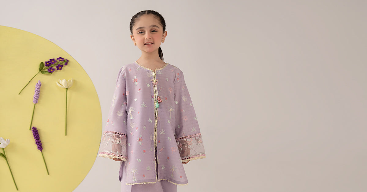 kids-clothes-mkd-ea26-04-lilac by Maria B Kids - Designer Dress  - Type : KidsClothes - Available at Libasekhas UK - 100% Original 