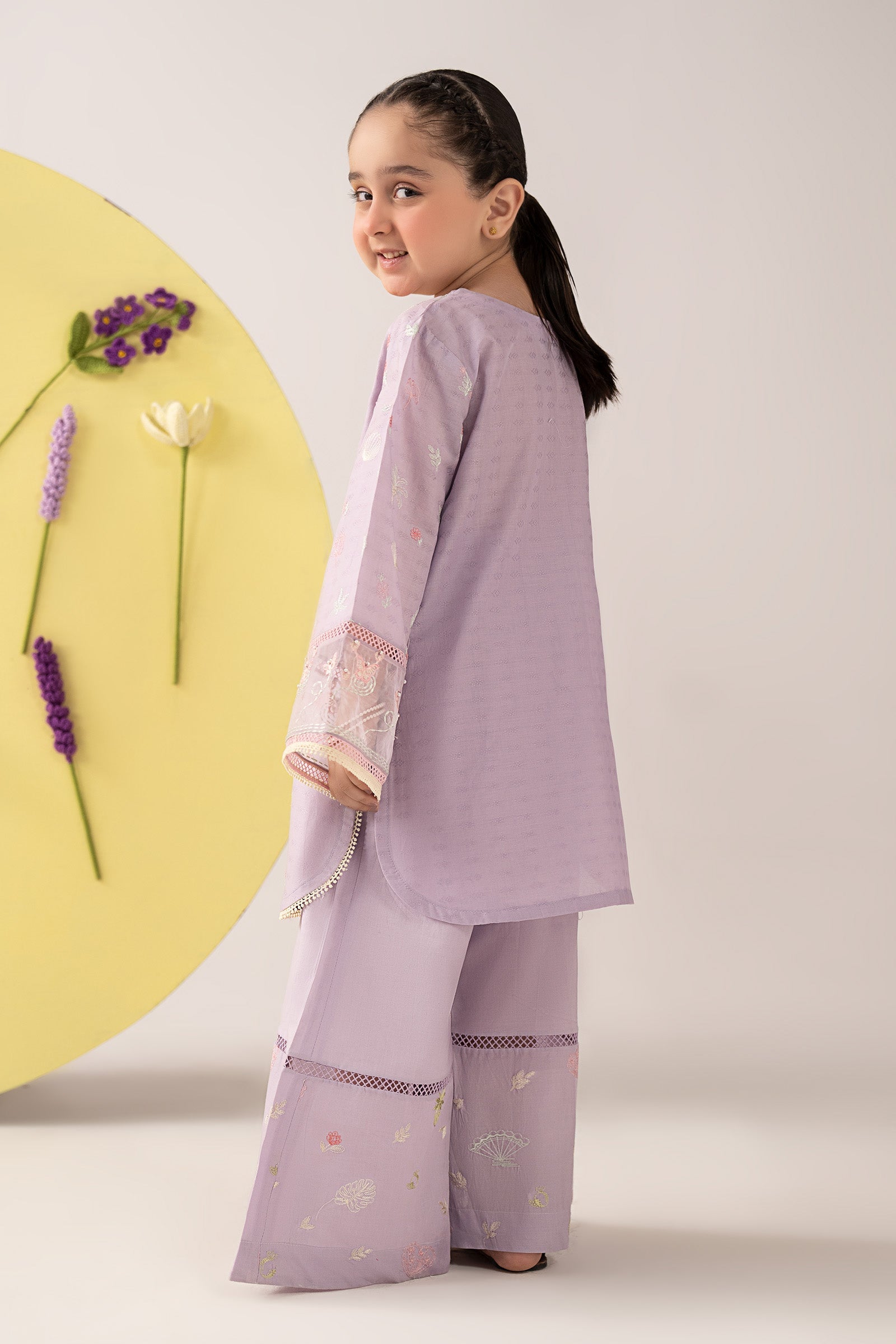 kids-clothes-mkd-ea26-04-lilac by Maria B Kids - Designer Dress  - Type : KidsClothes - Available at Libasekhas UK - 100% Original 