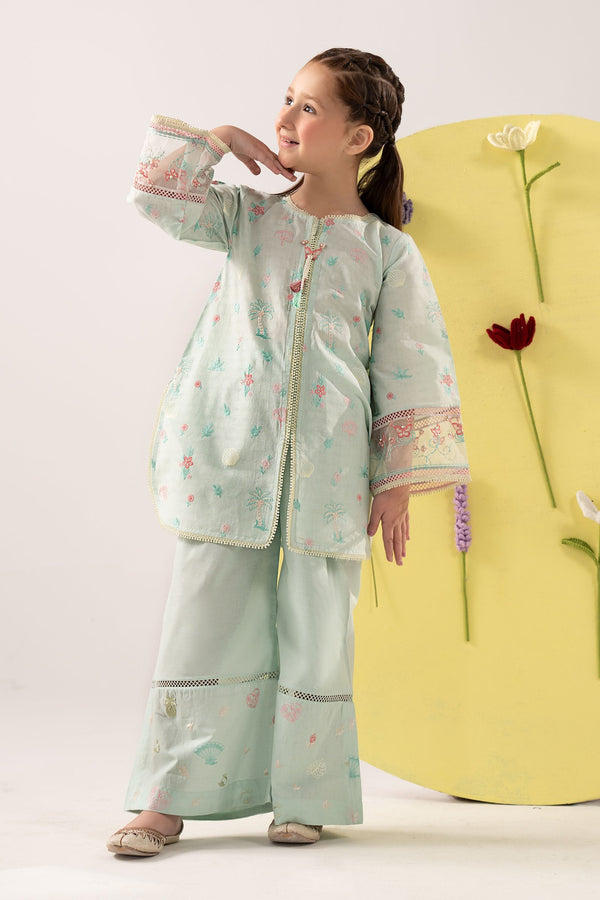kids-clothes-mkd-ea26-04-aqua by Maria B Kids - Designer Dress  - Type : KidsClothes - Available at Libasekhas UK - 100% Original 