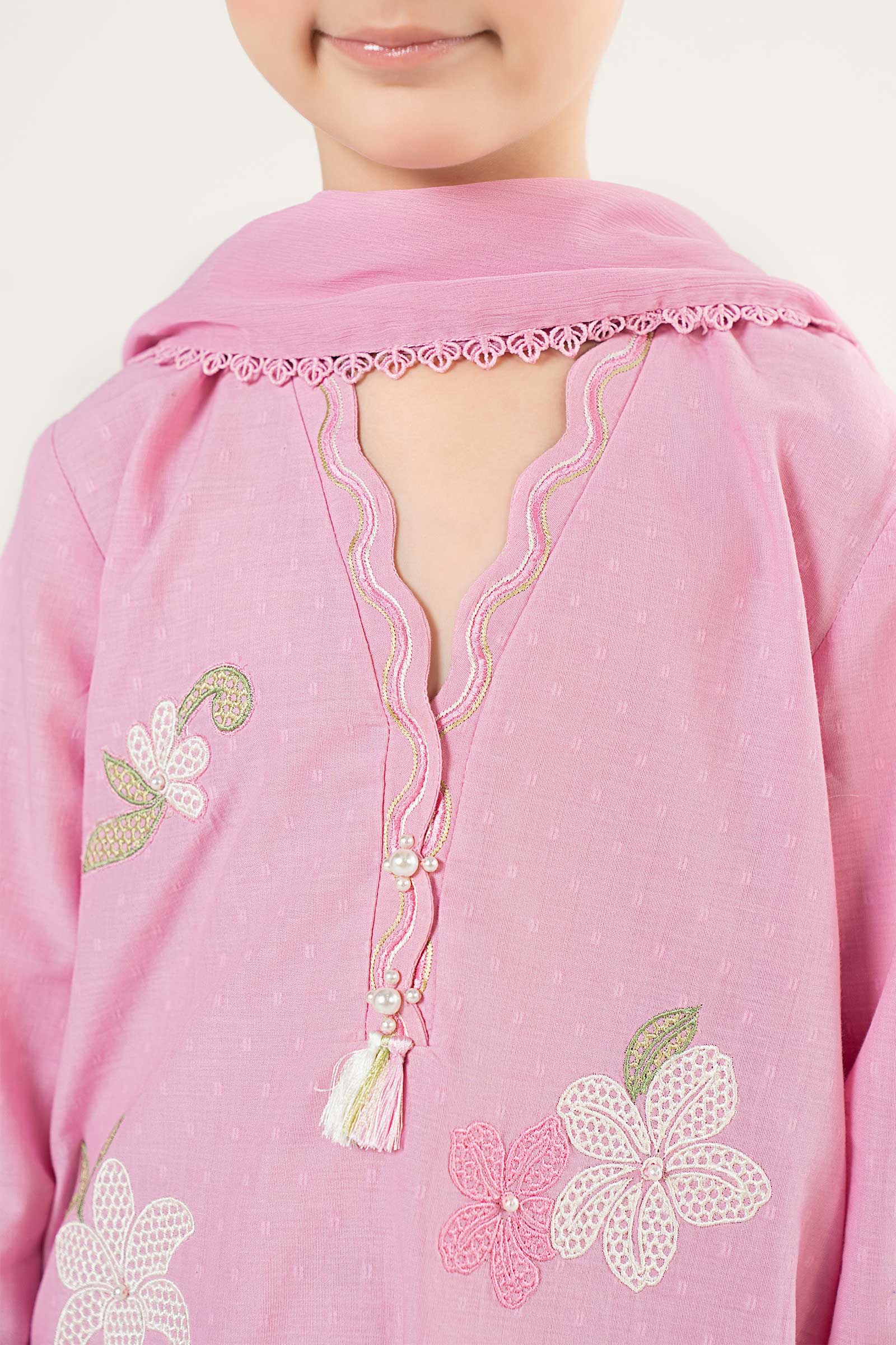 kids-clothes-mkd-ea26-05-tea-pink by Maria B Kids - Designer Dress  - Type : KidsClothes - Available at Libasekhas UK - 100% Original 