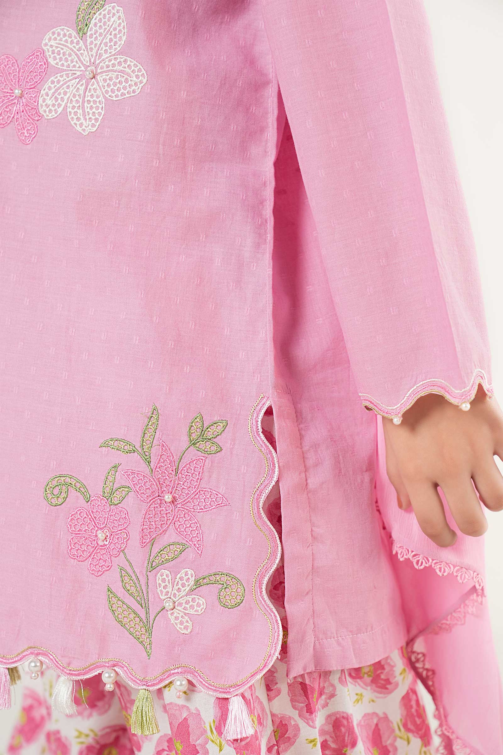 kids-clothes-mkd-ea26-05-tea-pink by Maria B Kids - Designer Dress  - Type : KidsClothes - Available at Libasekhas UK - 100% Original 