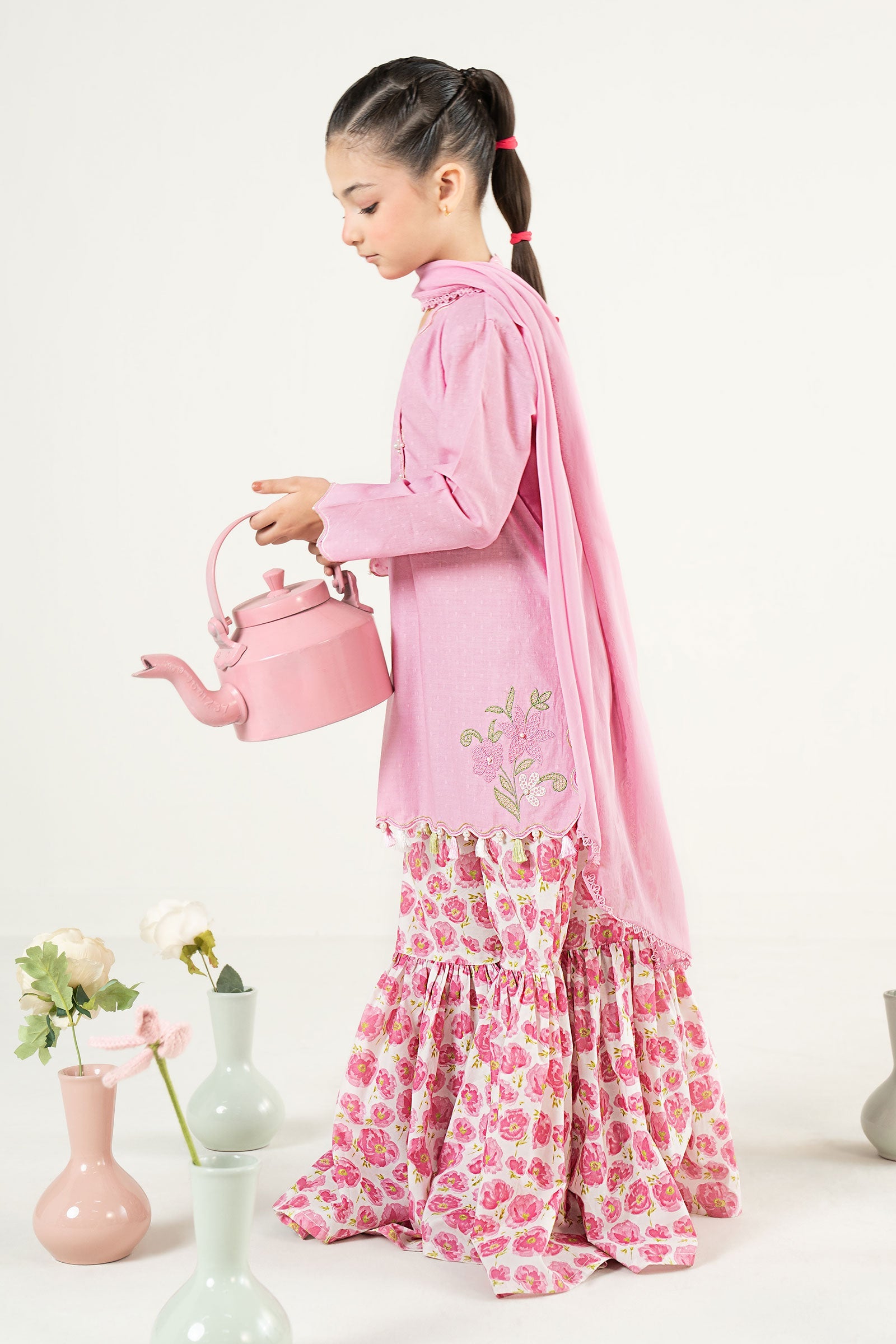 kids-clothes-mkd-ea26-05-tea-pink by Maria B Kids - Designer Dress  - Type : KidsClothes - Available at Libasekhas UK - 100% Original 