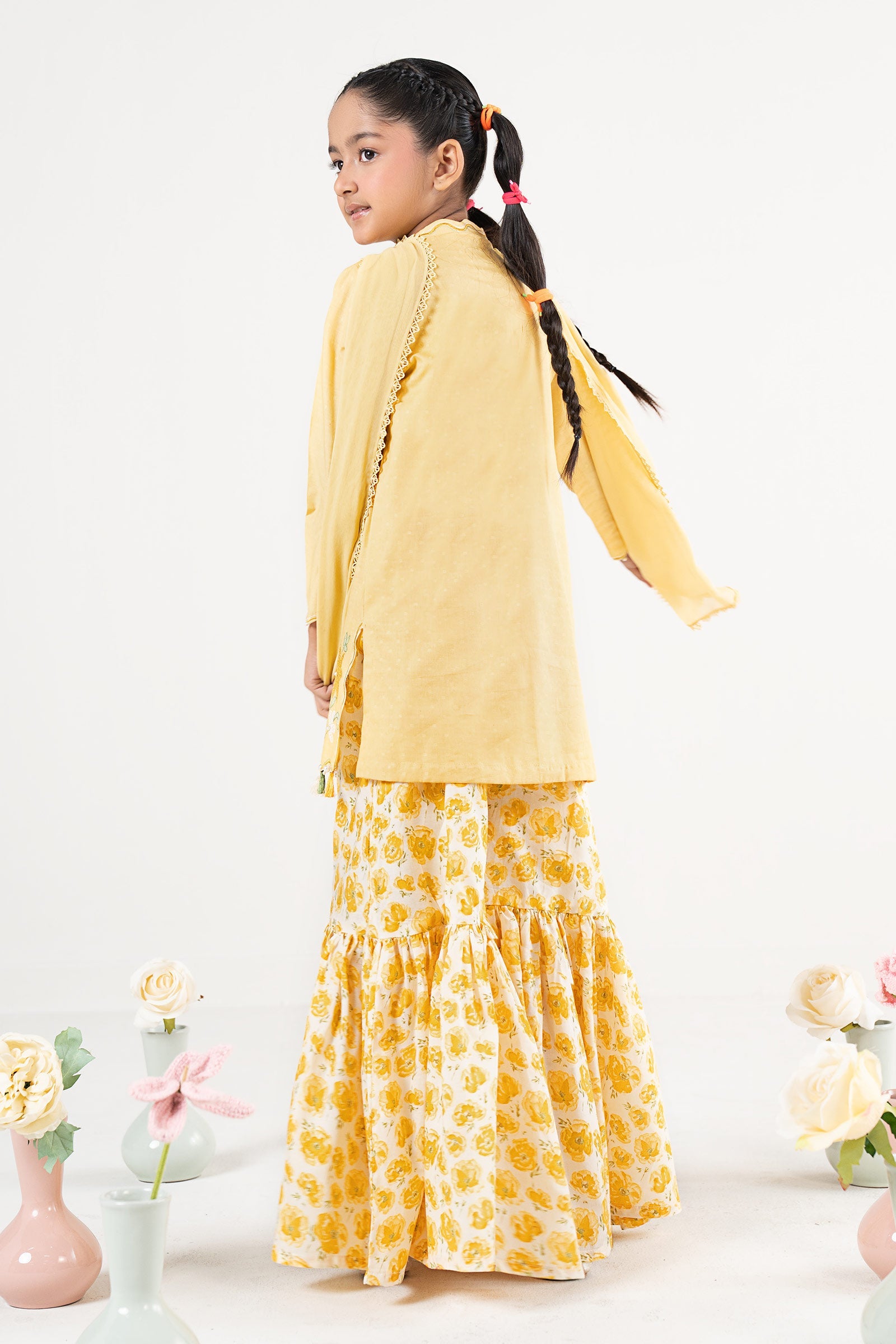 kids-clothes-mkd-ea26-05-yellow by Maria B Kids - Designer Dress  - Type : KidsClothes - Available at Libasekhas UK - 100% Original 