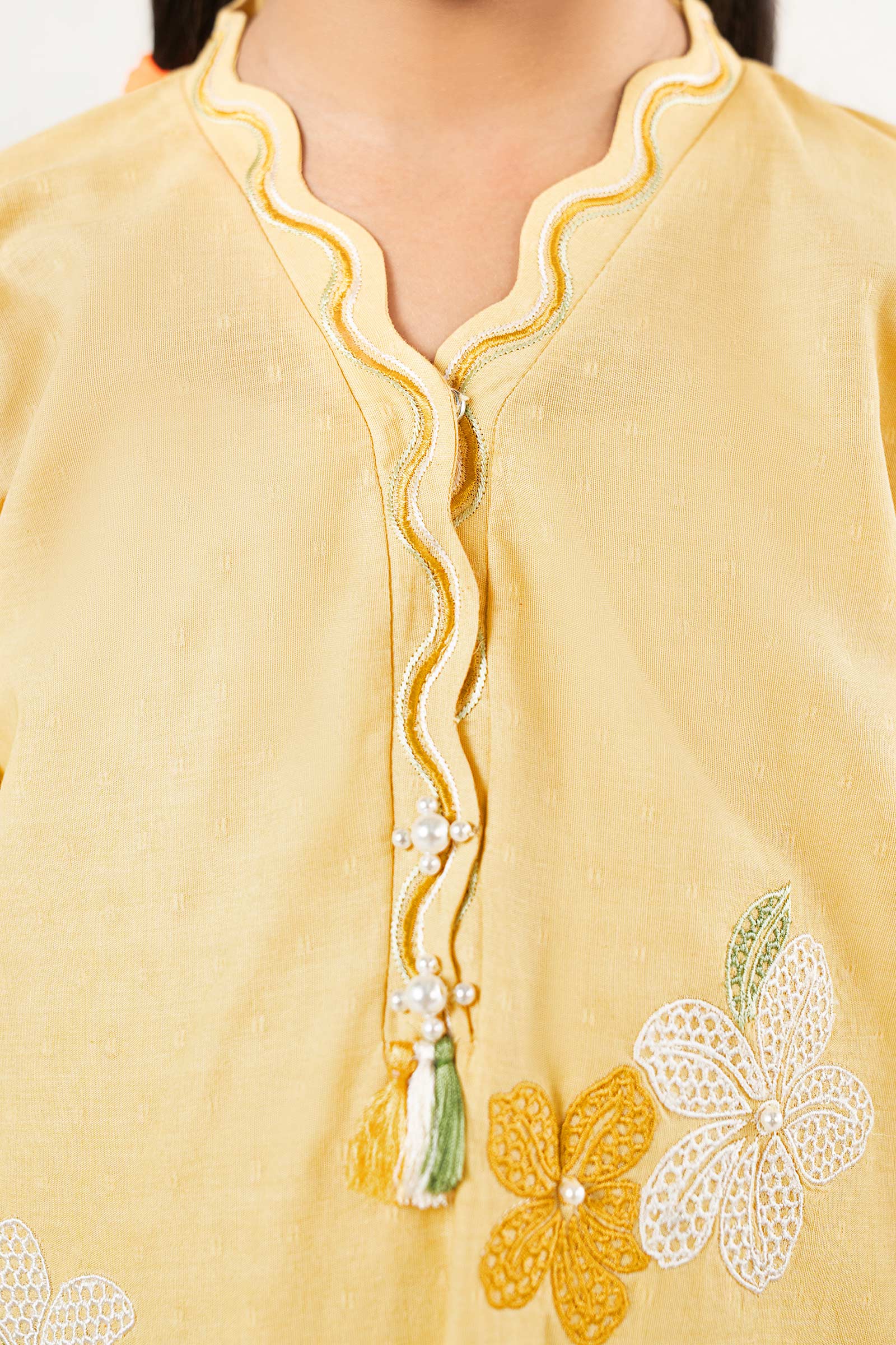 kids-clothes-mkd-ea26-05-yellow by Maria B Kids - Designer Dress  - Type : KidsClothes - Available at Libasekhas UK - 100% Original 
