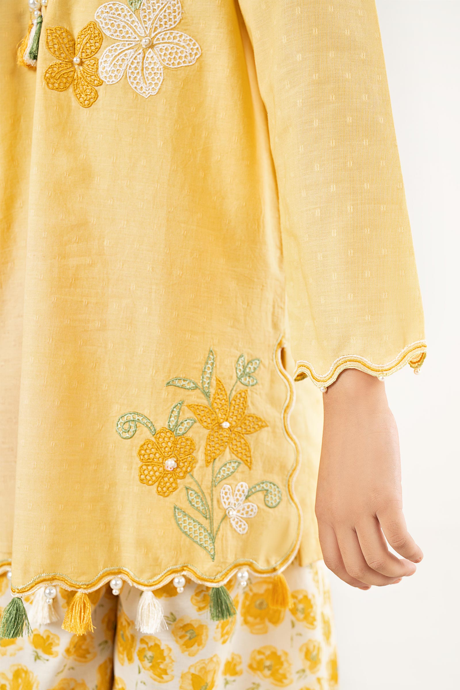 kids-clothes-mkd-ea26-05-yellow by Maria B Kids - Designer Dress  - Type : KidsClothes - Available at Libasekhas UK - 100% Original 
