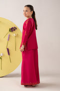kids-clothes-mkd-ea26-07-dark-pink by Maria B Kids - Designer Dress  - Type : KidsClothes - Available at Libasekhas UK - 100% Original 