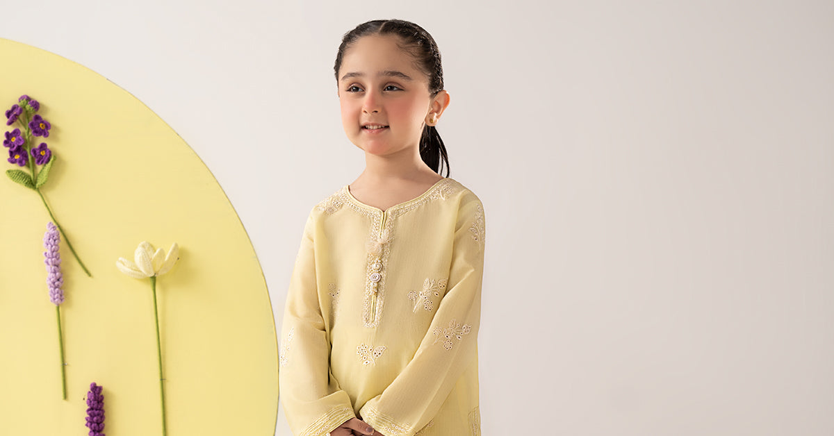 kids-clothes-mkd-ea26-07-yellow by Maria B Kids - Designer Dress  - Type : KidsClothes - Available at Libasekhas UK - 100% Original 