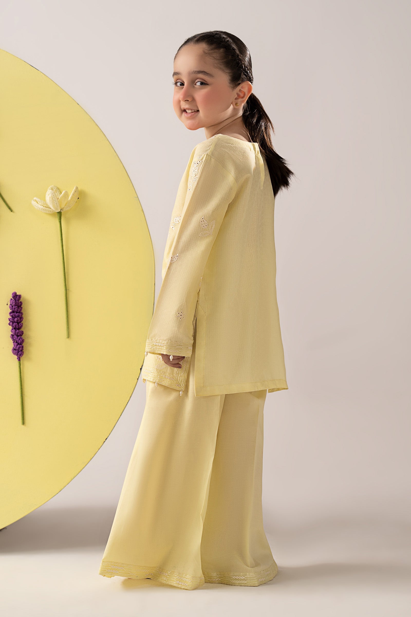 kids-clothes-mkd-ea26-07-yellow by Maria B Kids - Designer Dress  - Type : KidsClothes - Available at Libasekhas UK - 100% Original 