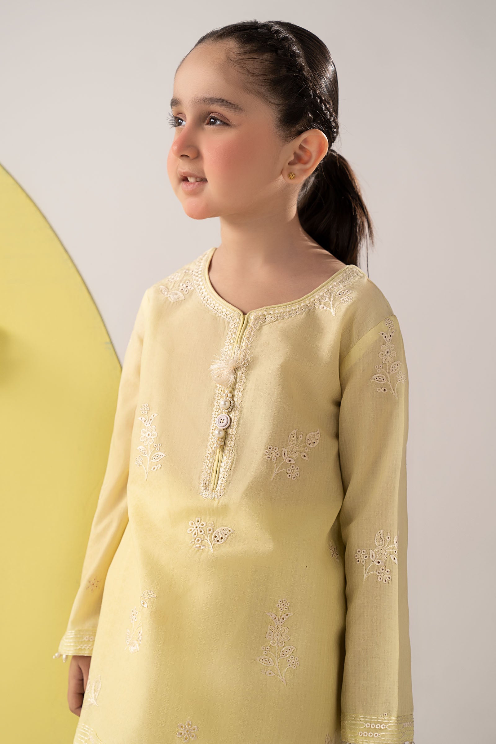 kids-clothes-mkd-ea26-07-yellow by Maria B Kids - Designer Dress  - Type : KidsClothes - Available at Libasekhas UK - 100% Original 