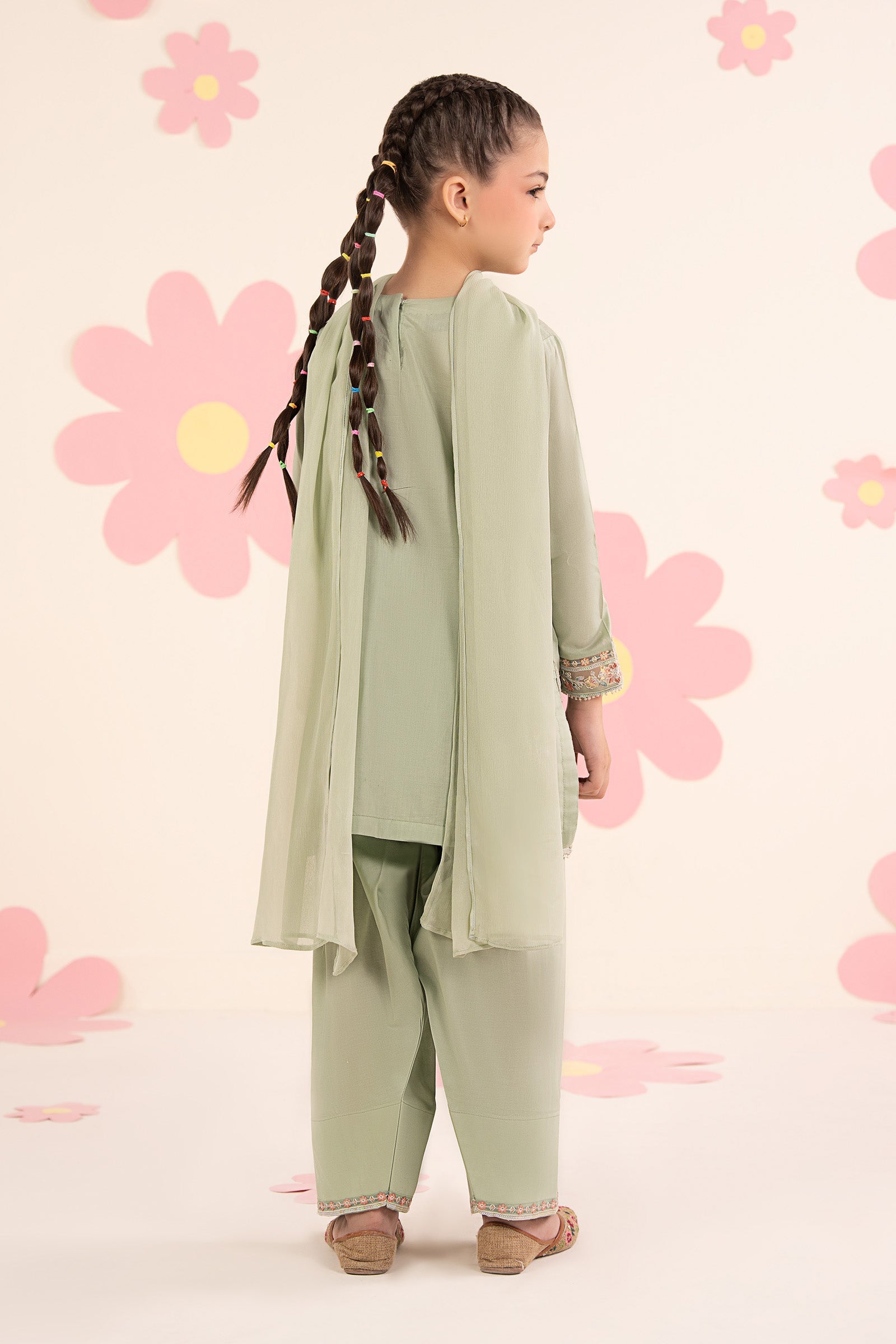 kids-clothes-mkd-ea26-08-mint-green by Maria B Kids - Designer Dress  - Type : KidsClothes - Available at Libasekhas UK - 100% Original 