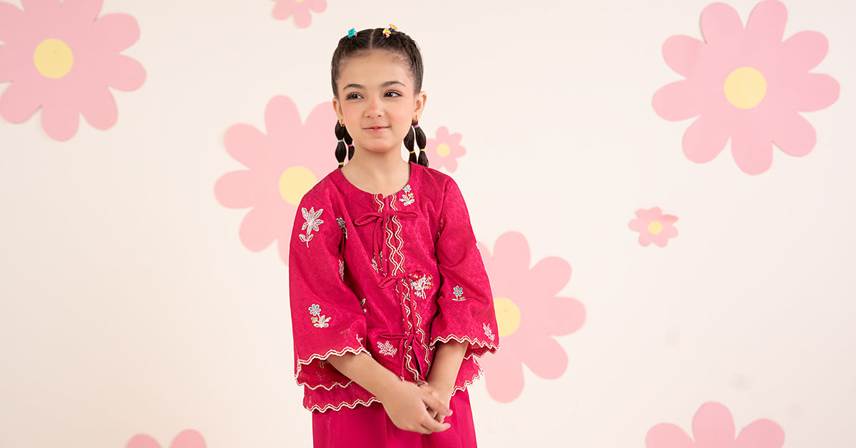 kids-clothes-mkd-ea26-09-pink by Maria B Kids - Designer Dress  - Type : KidsClothes - Available at Libasekhas UK - 100% Original 
