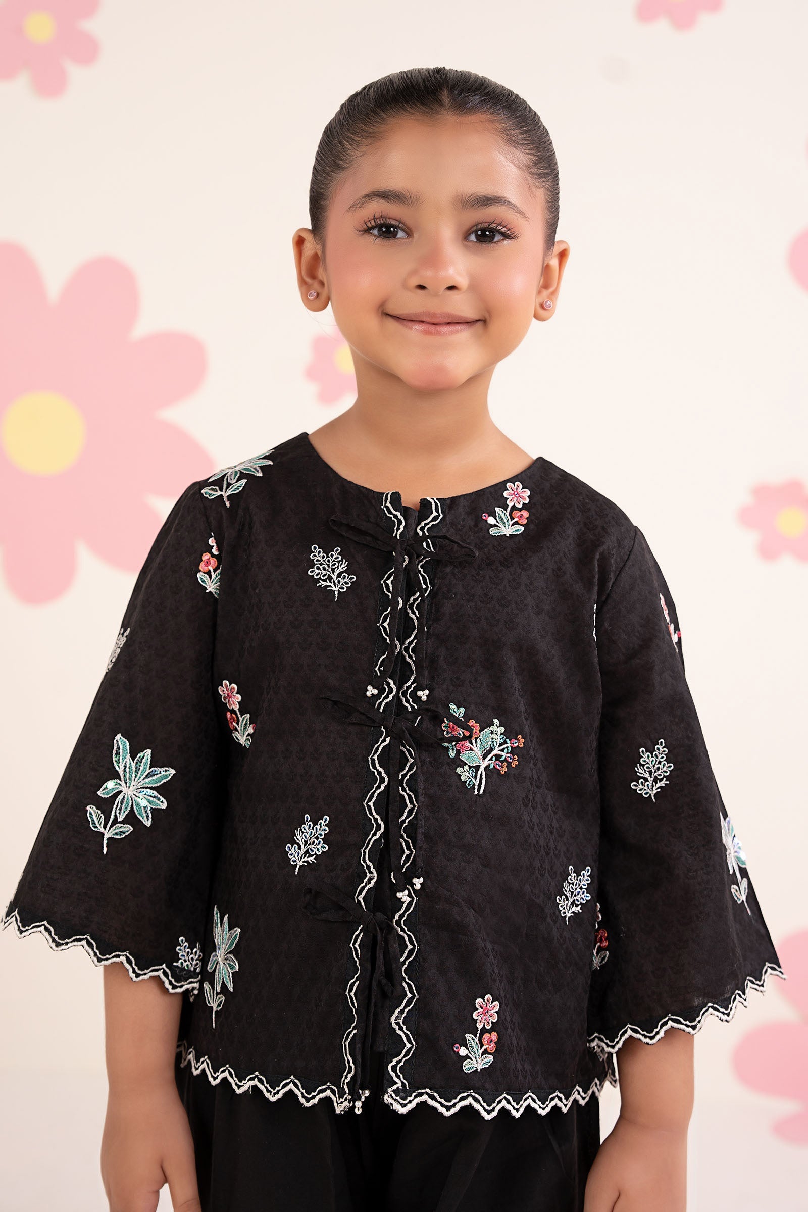 kids-clothes-mkd-ea26-09-black by Maria B Kids - Designer Dress  - Type : KidsClothes - Available at Libasekhas UK - 100% Original 