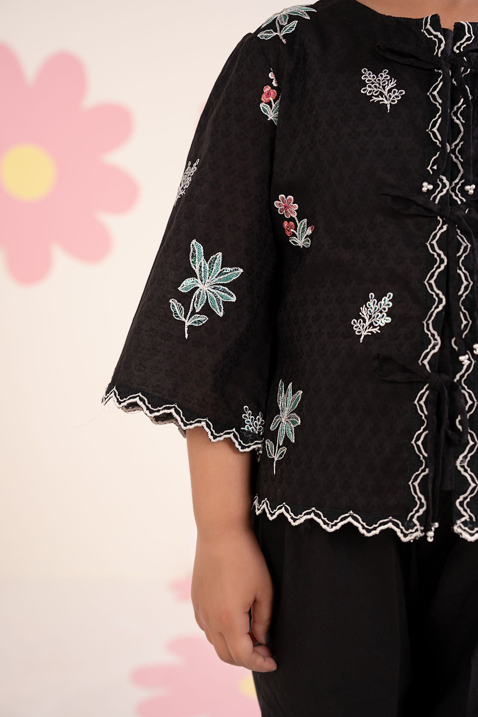 kids-clothes-mkd-ea26-09-black by Maria B Kids - Designer Dress  - Type : KidsClothes - Available at Libasekhas UK - 100% Original 