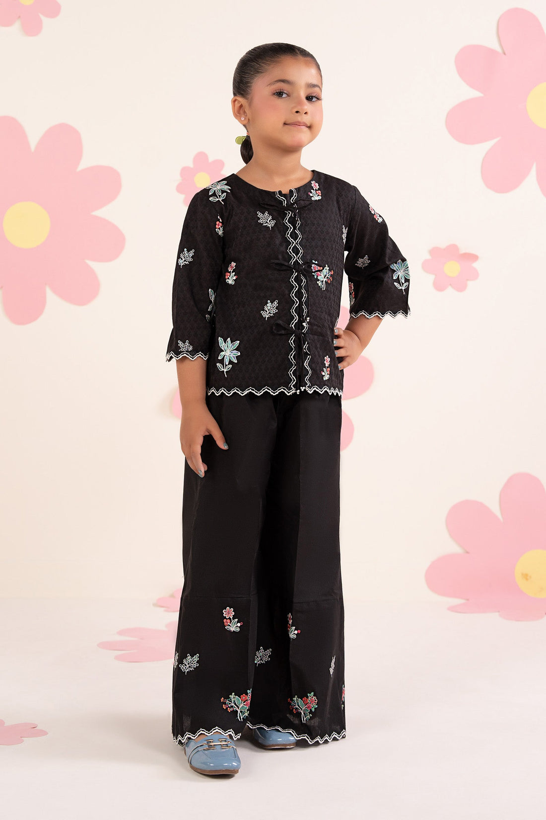 kids-clothes-mkd-ea26-09-black by Maria B Kids - Designer Dress  - Type : KidsClothes - Available at Libasekhas UK - 100% Original 