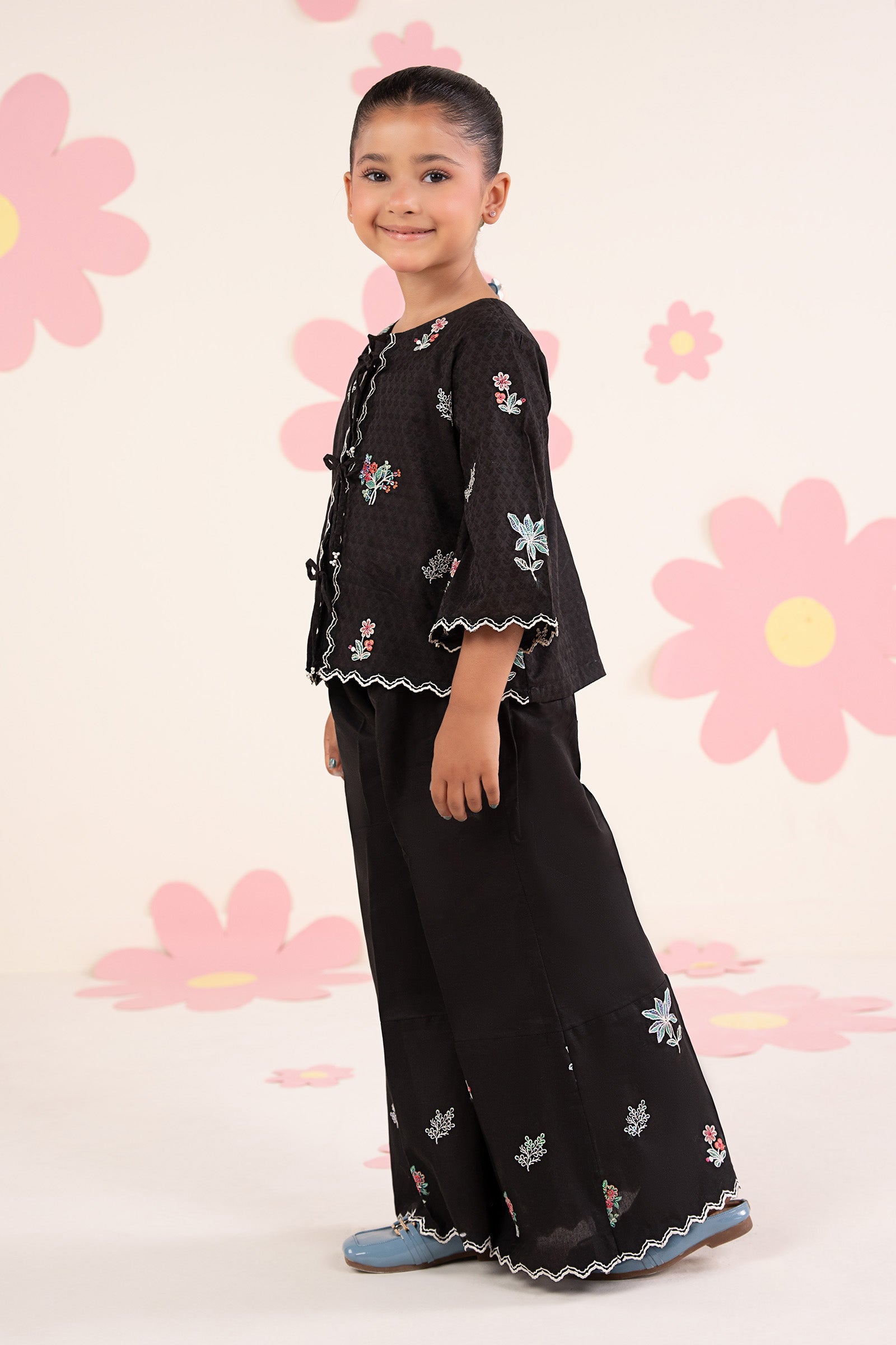 kids-clothes-mkd-ea26-09-black by Maria B Kids - Designer Dress  - Type : KidsClothes - Available at Libasekhas UK - 100% Original 