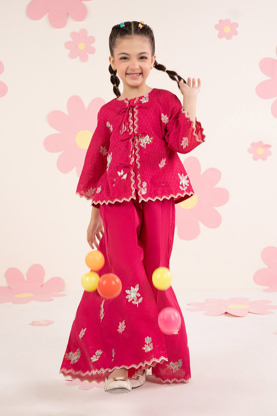 kids-clothes-mkd-ea26-09-pink by Maria B Kids - Designer Dress  - Type : KidsClothes - Available at Libasekhas UK - 100% Original 