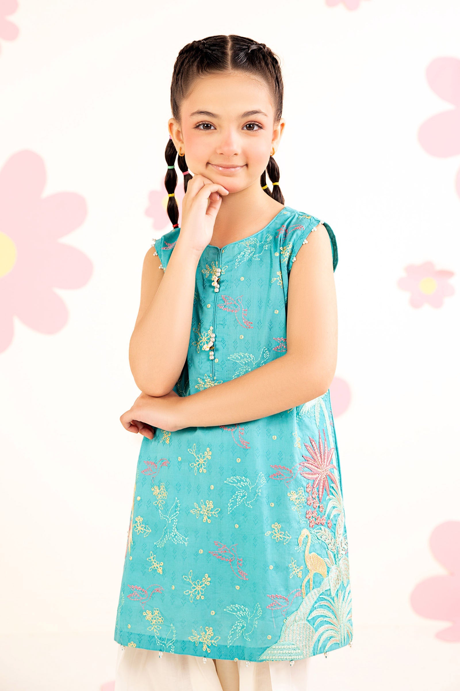 kids-clothes-mkd-ea26-10-blue by Maria B Kids - Designer Dress  - Type : KidsClothes - Available at Libasekhas UK - 100% Original 