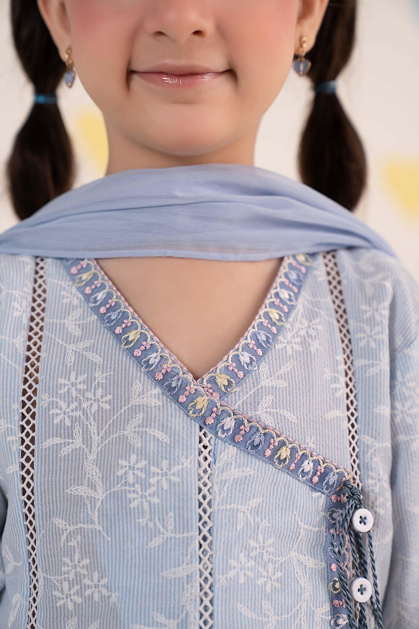kids-clothes-mkd-ea26-11-blue by Maria B Kids - Designer Dress  - Type : KidsClothes - Available at Libasekhas UK - 100% Original 