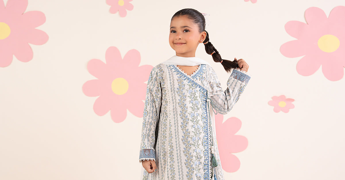 kids-clothes-mkd-ea26-12-light-blue by Maria B Kids - Designer Dress  - Type : KidsClothes - Available at Libasekhas UK - 100% Original 