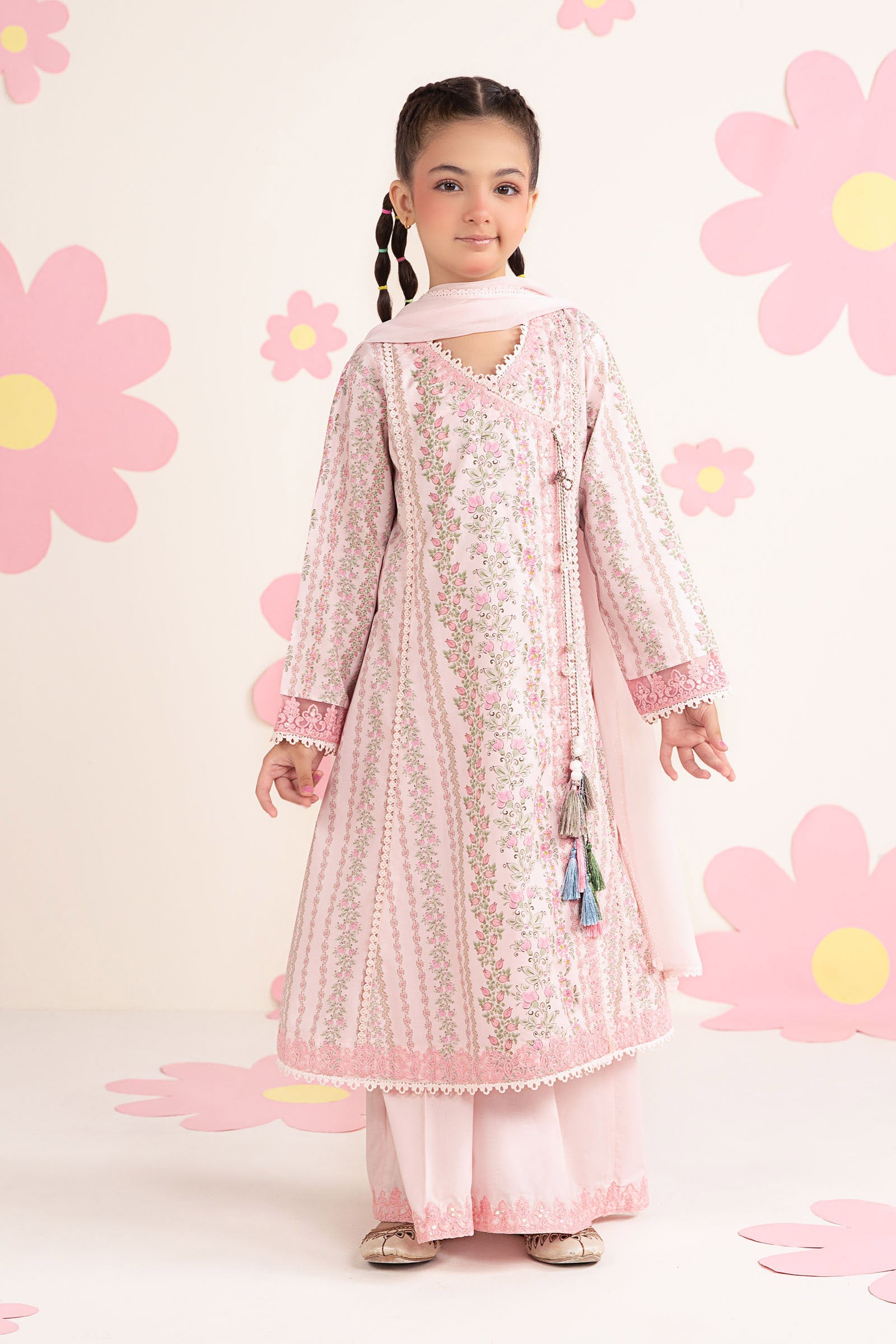 kids-clothes-mkd-ea26-12-light-pink by Maria B Kids - Designer Dress  - Type : KidsClothes - Available at Libasekhas UK - 100% Original 