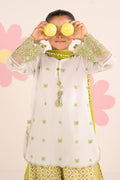 kids-clothes-mkd-ea26-14-white-and-neon-green by Maria B Kids - Designer Dress  - Type : KidsClothes - Available at Libasekhas UK - 100% Original 