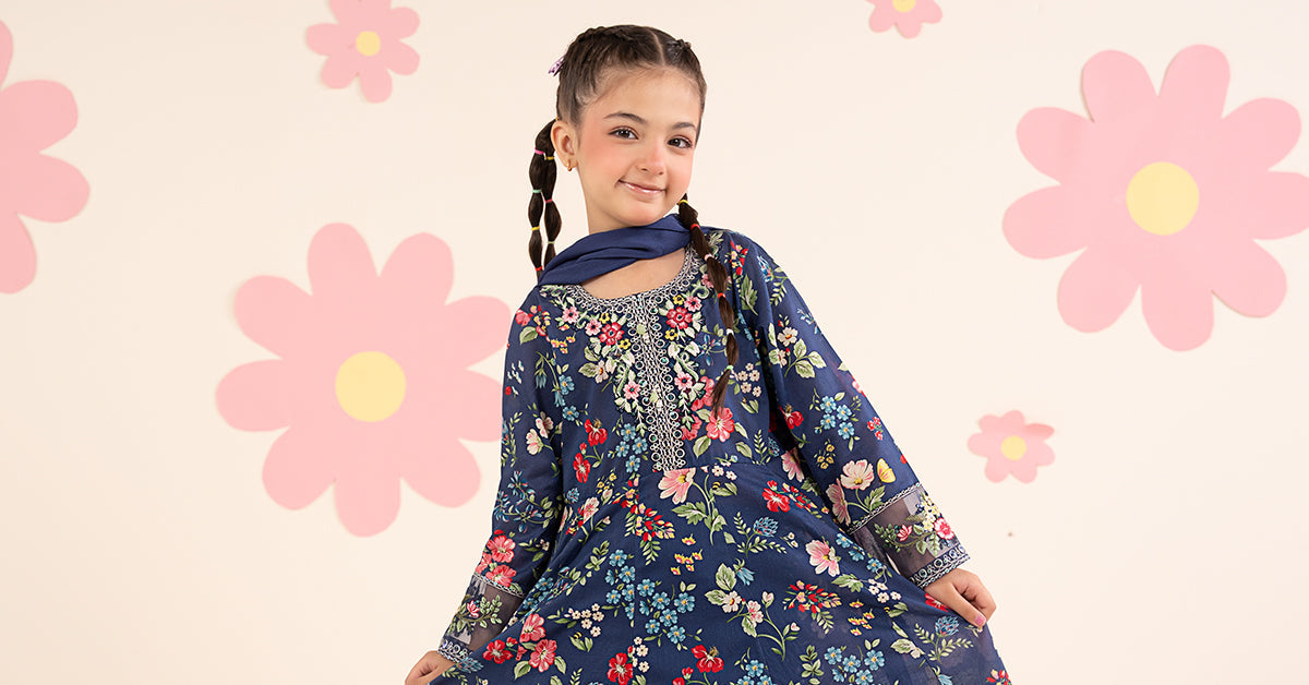 kids-clothes-mkd-ea26-15-blue by Maria B Kids - Designer Dress  - Type : KidsClothes - Available at Libasekhas UK - 100% Original 