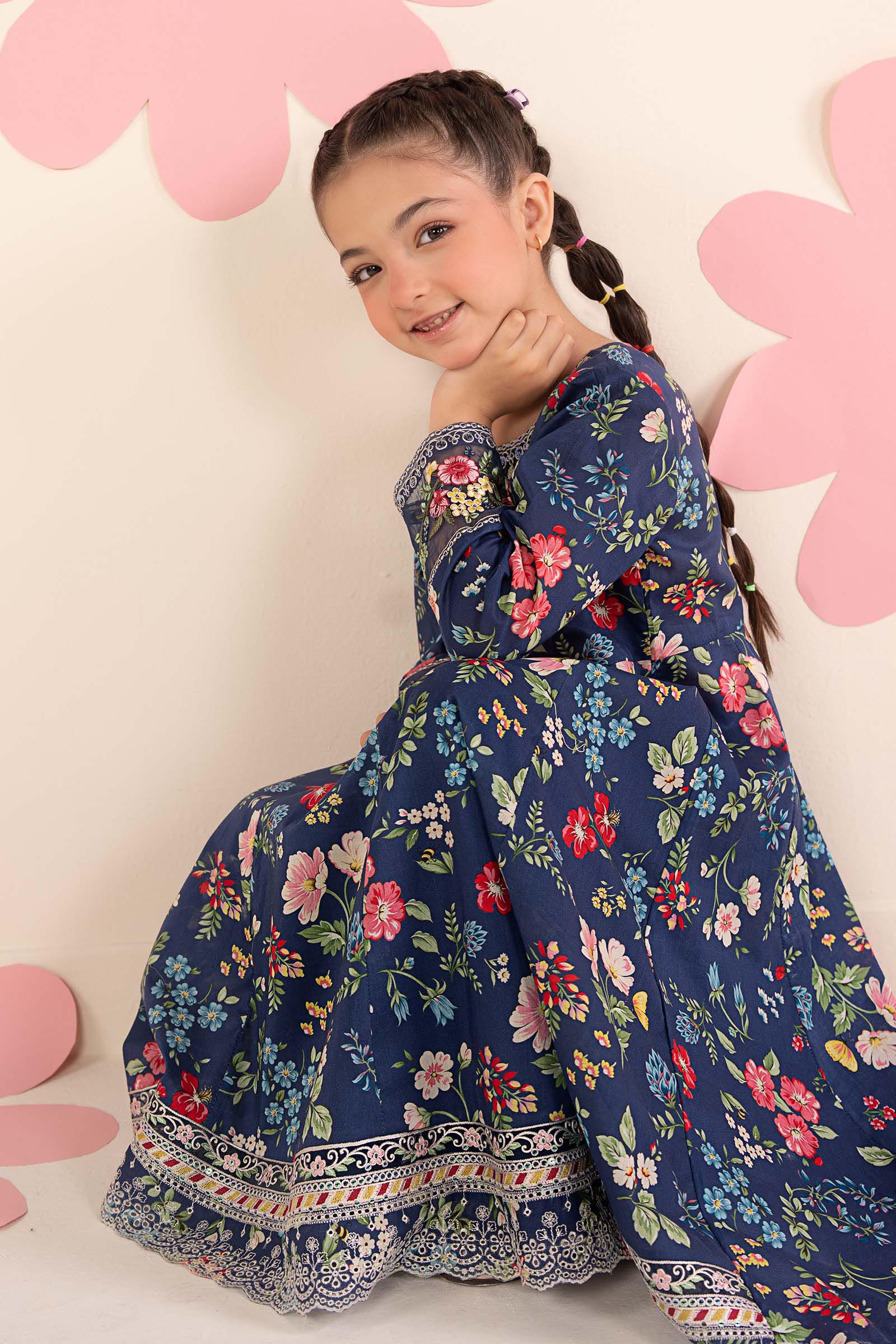 kids-clothes-mkd-ea26-15-blue by Maria B Kids - Designer Dress  - Type : KidsClothes - Available at Libasekhas UK - 100% Original 