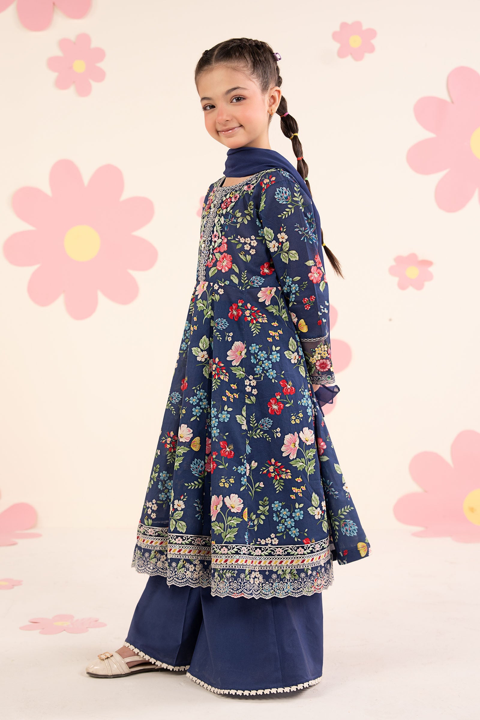 kids-clothes-mkd-ea26-15-blue by Maria B Kids - Designer Dress  - Type : KidsClothes - Available at Libasekhas UK - 100% Original 