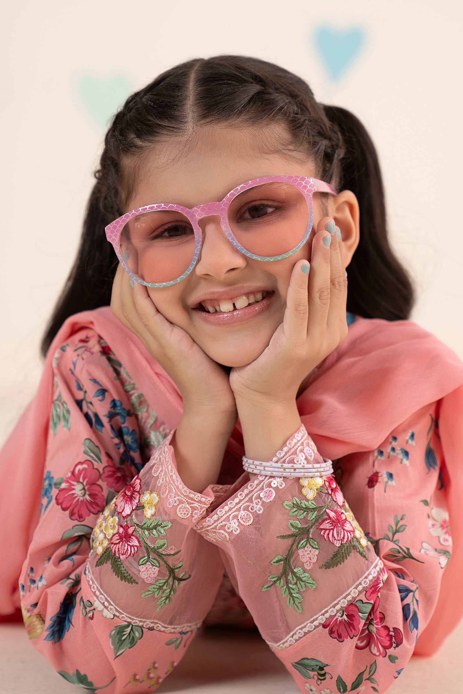kids-clothes-mkd-ea26-15-pink by Maria B Kids - Designer Dress  - Type : KidsClothes - Available at Libasekhas UK - 100% Original 