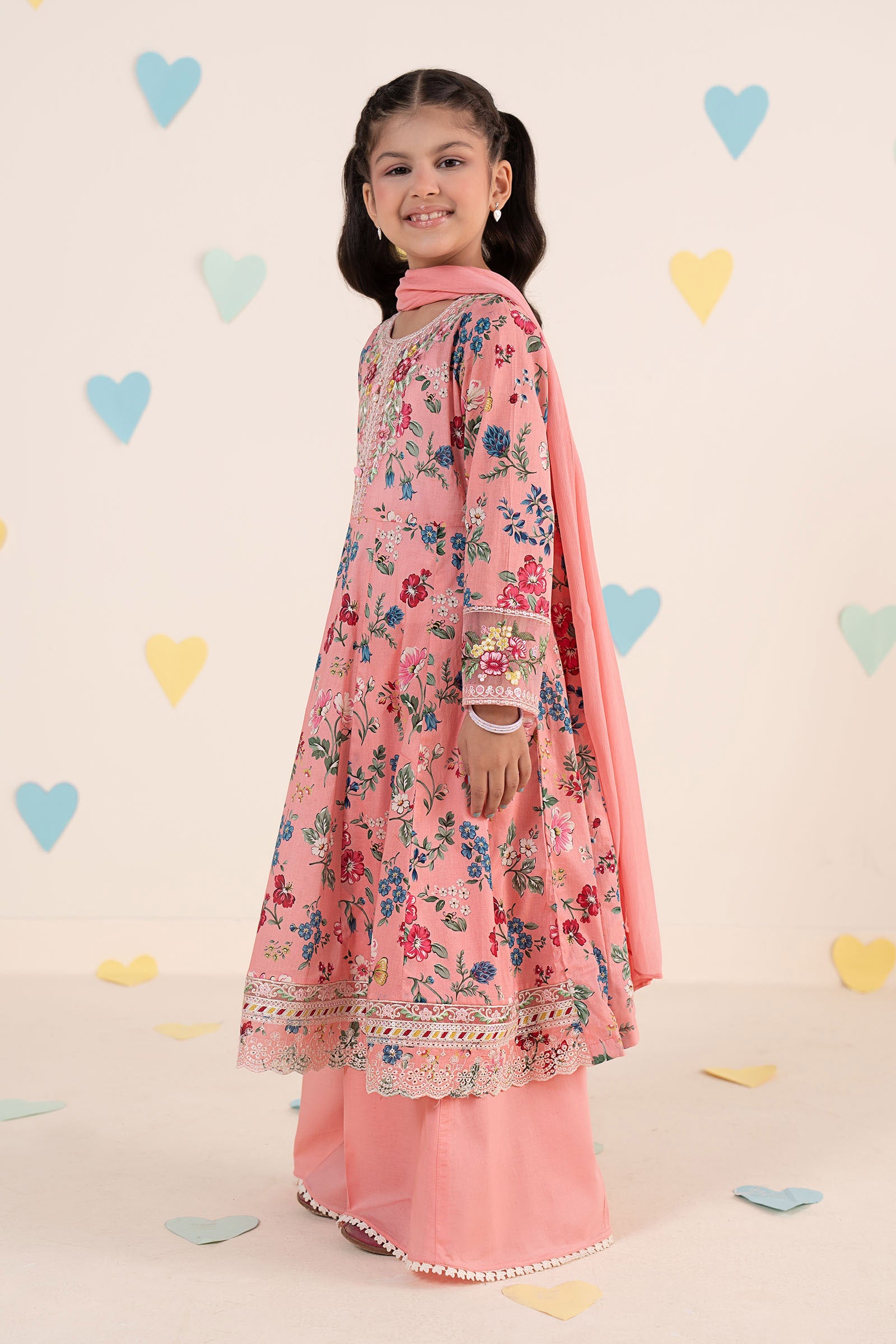 kids-clothes-mkd-ea26-15-pink by Maria B Kids - Designer Dress  - Type : KidsClothes - Available at Libasekhas UK - 100% Original 