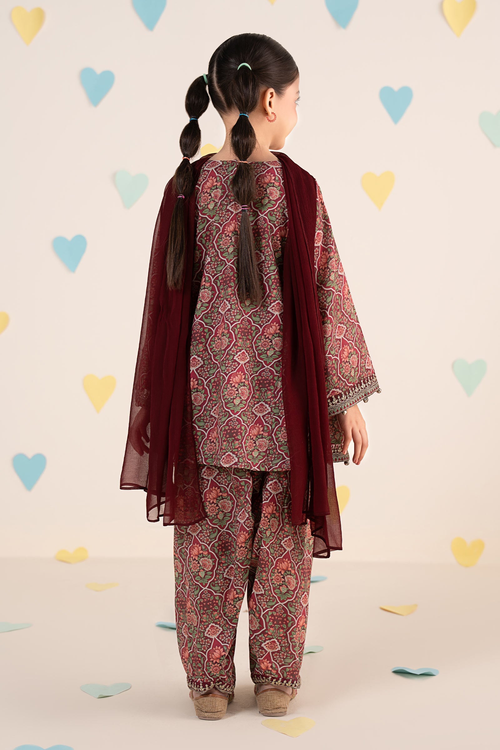 kids-clothes-mkd-ea26-17-magenta by Maria B Kids - Designer Dress  - Type : KidsClothes - Available at Libasekhas UK - 100% Original 