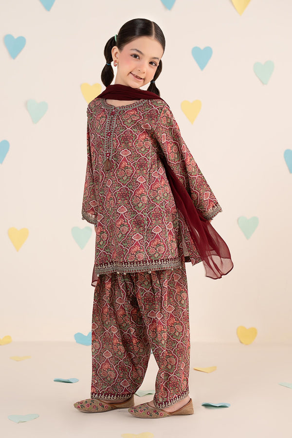 kids-clothes-mkd-ea26-17-magenta by Maria B Kids - Designer Dress  - Type : KidsClothes - Available at Libasekhas UK - 100% Original 
