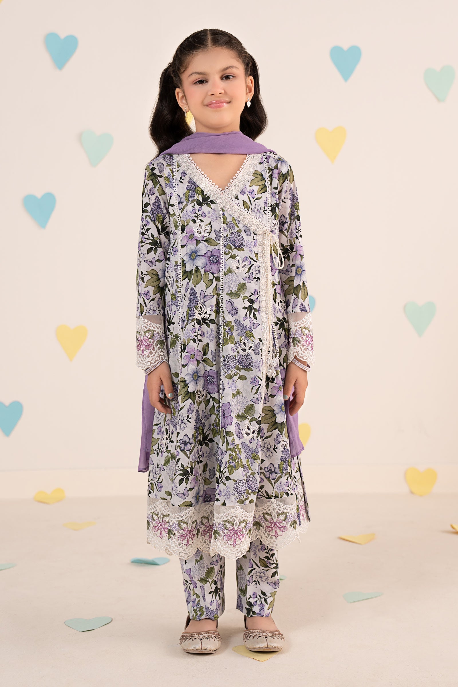 kids-clothes-mkd-ea26-18-blue by Maria B Kids - Designer Dress  - Type : KidsClothes - Available at Libasekhas UK - 100% Original 