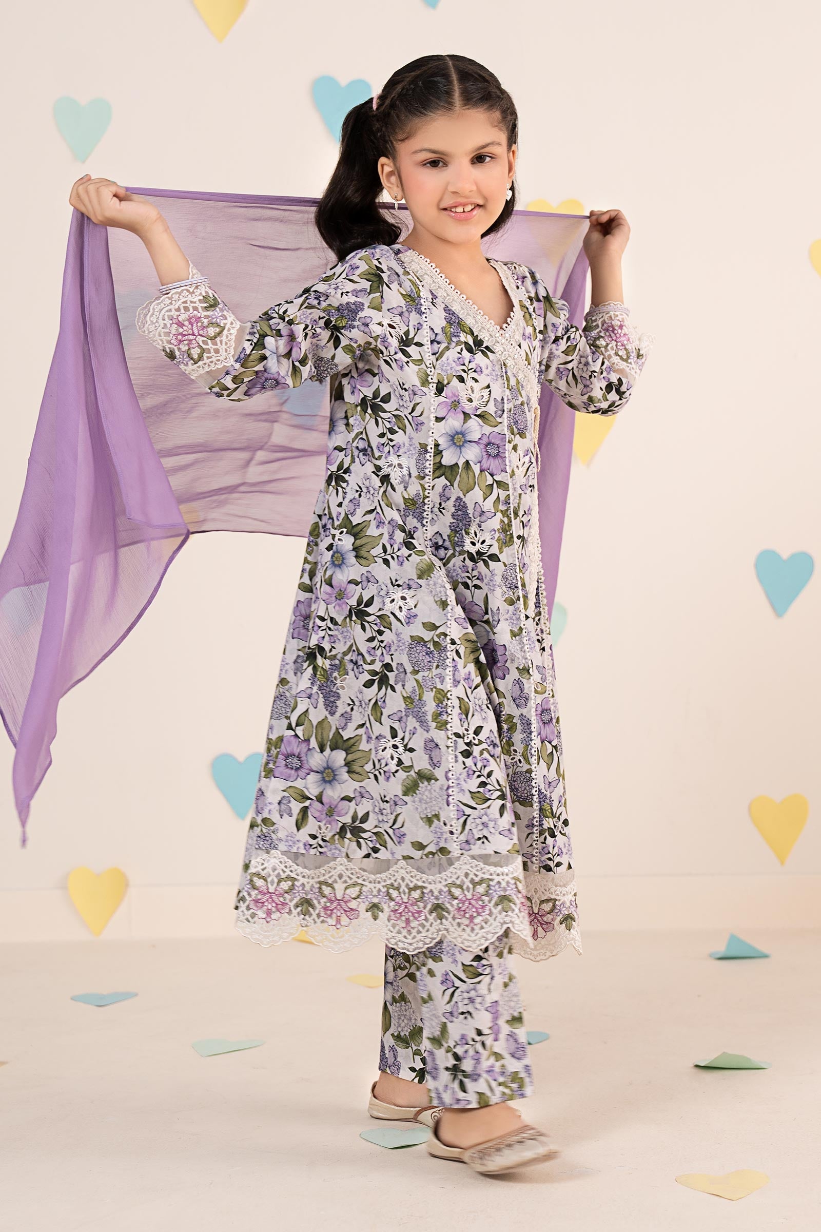 kids-clothes-mkd-ea26-18-blue by Maria B Kids - Designer Dress  - Type : KidsClothes - Available at Libasekhas UK - 100% Original 