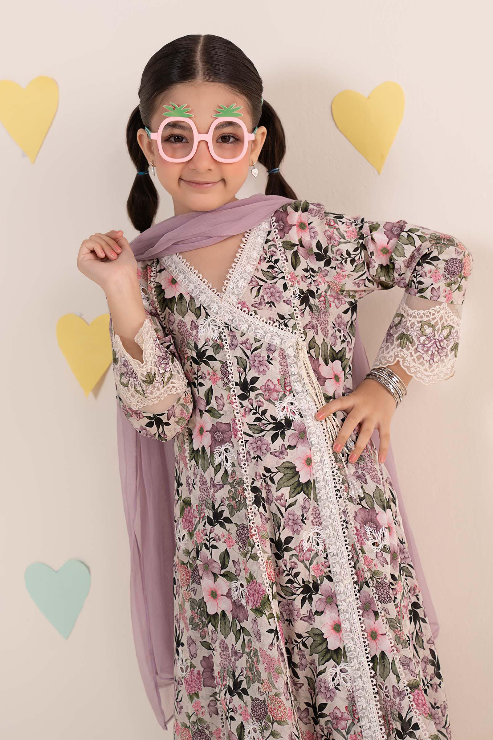 kids-clothes-mkd-ea26-18-pink by Maria B Kids - Designer Dress  - Type : KidsClothes - Available at Libasekhas UK - 100% Original 