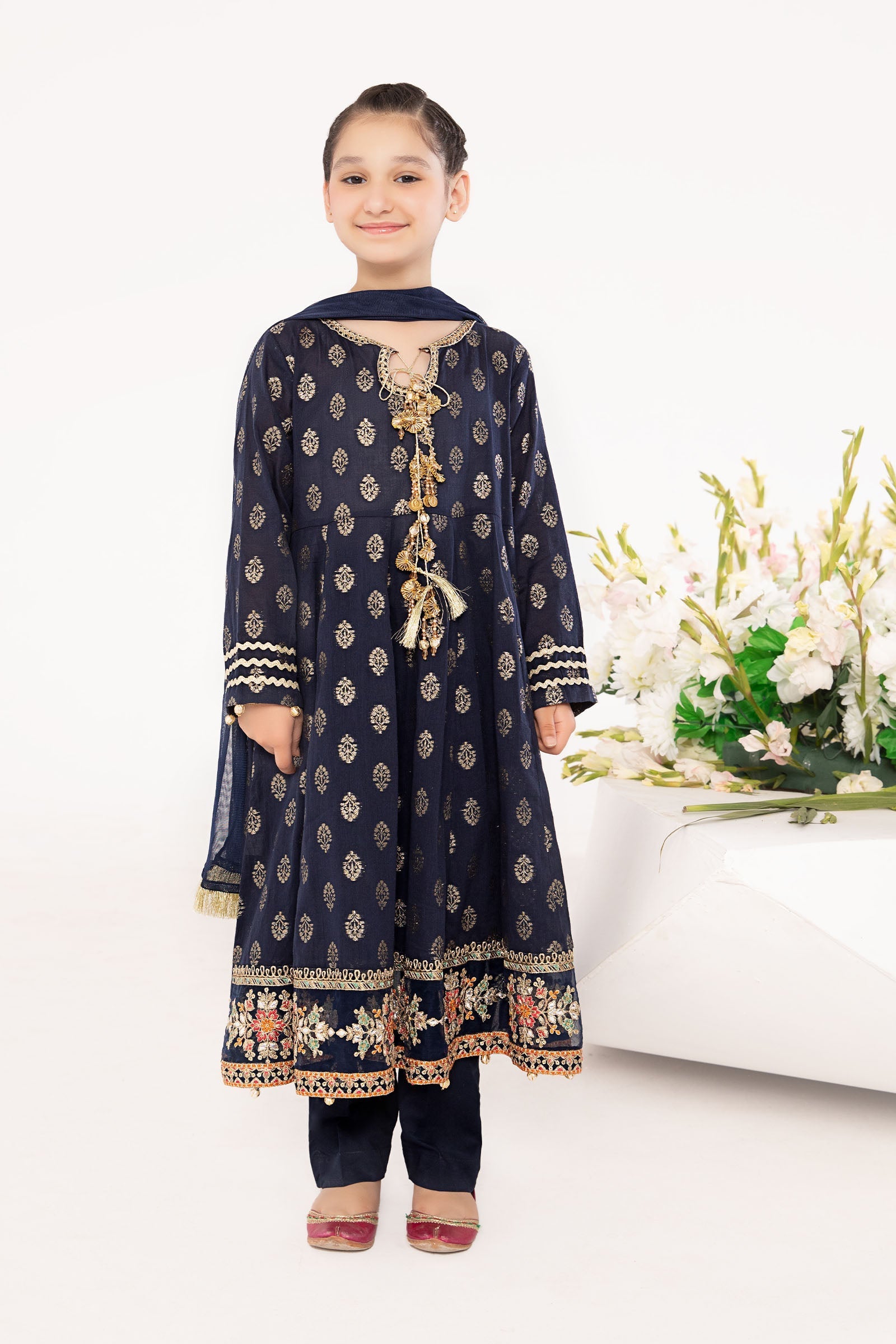 Maria B | 3 Piece Embroidered Suit | MKD-EF23-31R1 - by - Libasekhas UK - Registered Vendor of : Maria B - 100% Original Designer Dresss